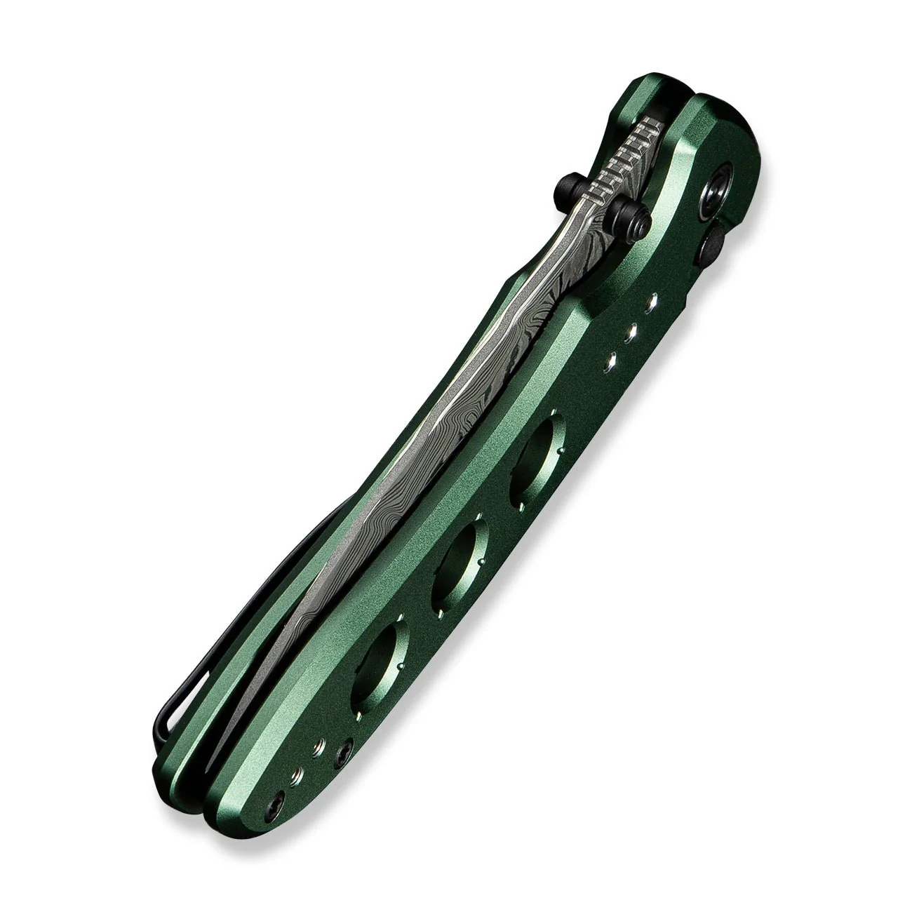 CIVIVI Hyperpulse Flipper & Thumb Stud & Button Lock Knife Aluminum Handle (3.5" Damascus Blade) C23087A-DS1 - Image 13