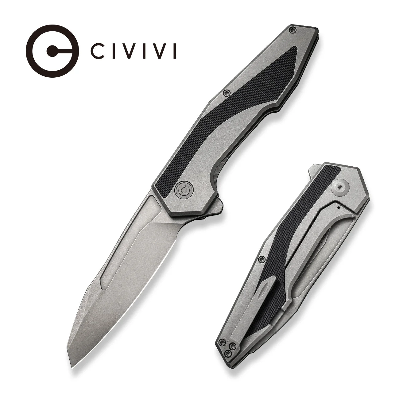 CIVIVI Hypersonic Flipper Knife Steel & G10 Handle (3.7" 14C28N Blade) C22011-2