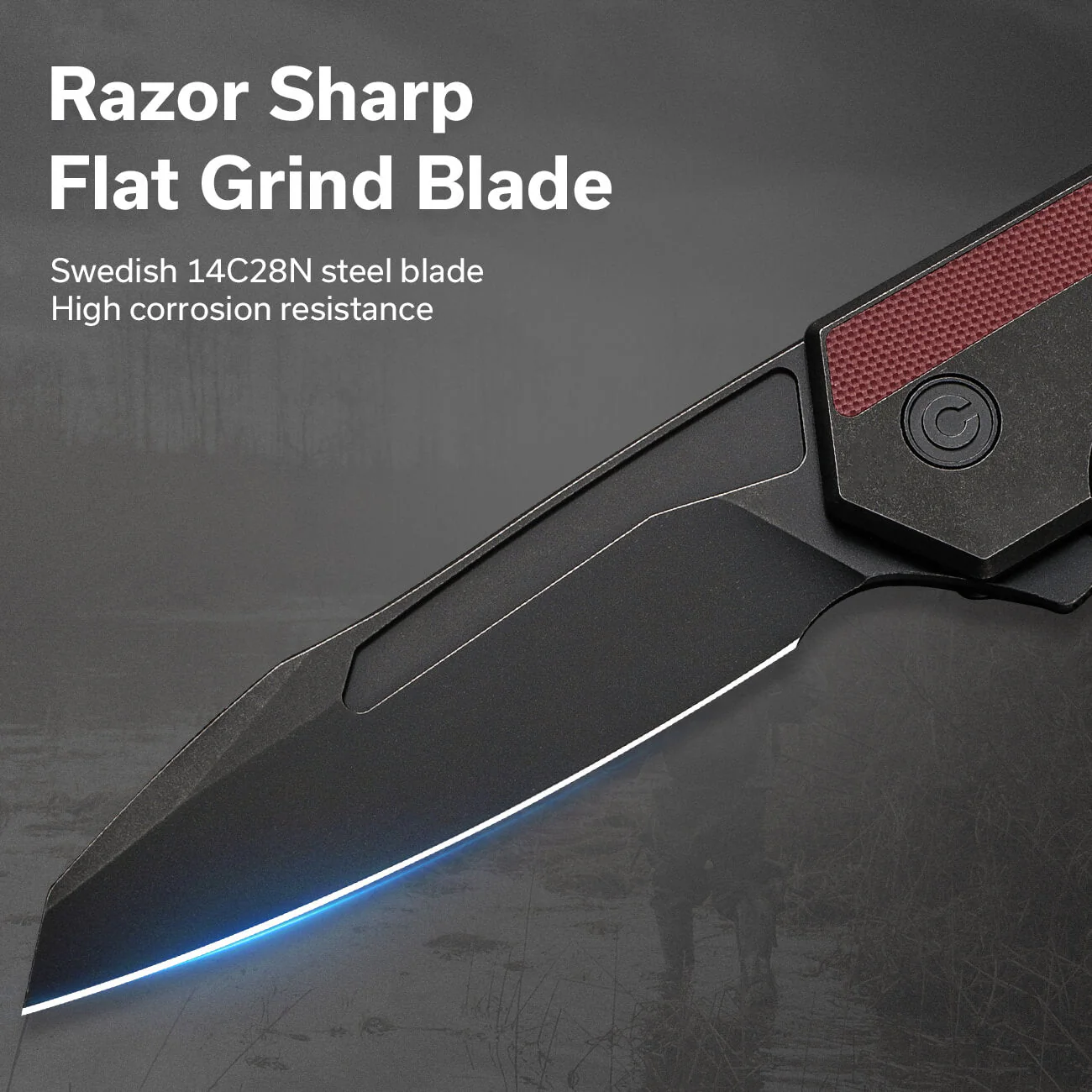 CIVIVI Hypersonic Flipper Knife Steel & G10 Handle (3.7" 14C28N Blade) C22011-3 - Image 3
