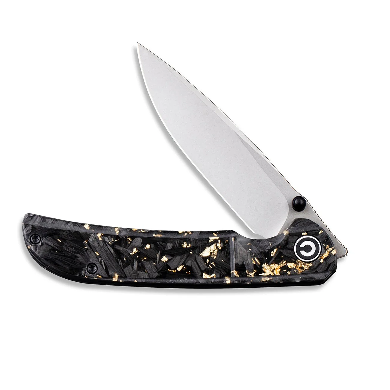 CIVIVI Imperium Front Flipper & Thumb Stud Knife Carbon Fiber & Resin Handle (3.47" Nitro-V Blade) C2106A - Image 4