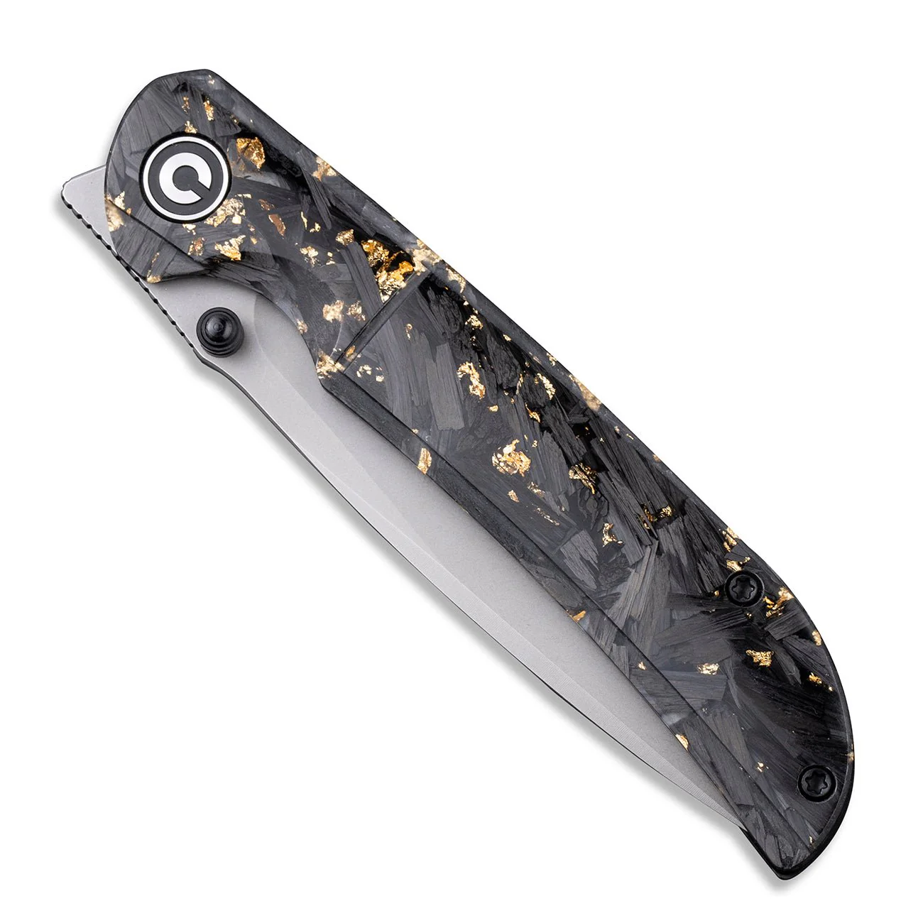CIVIVI Imperium Front Flipper & Thumb Stud Knife Carbon Fiber & Resin Handle (3.47" Nitro-V Blade) C2106A - Image 5