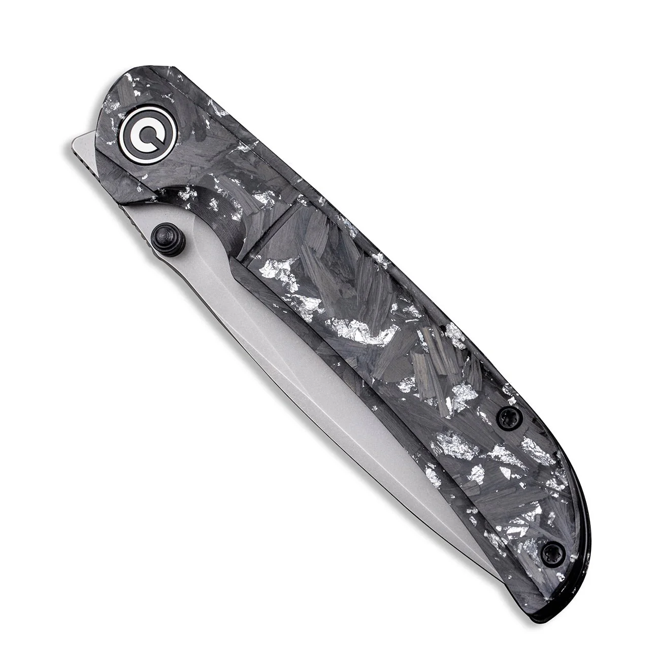 CIVIVI Imperium Front Flipper & Thumb Stud Knife Carbon Fiber & Resin Handle (3.47" Nitro-V Blade) C2106B - Image 5