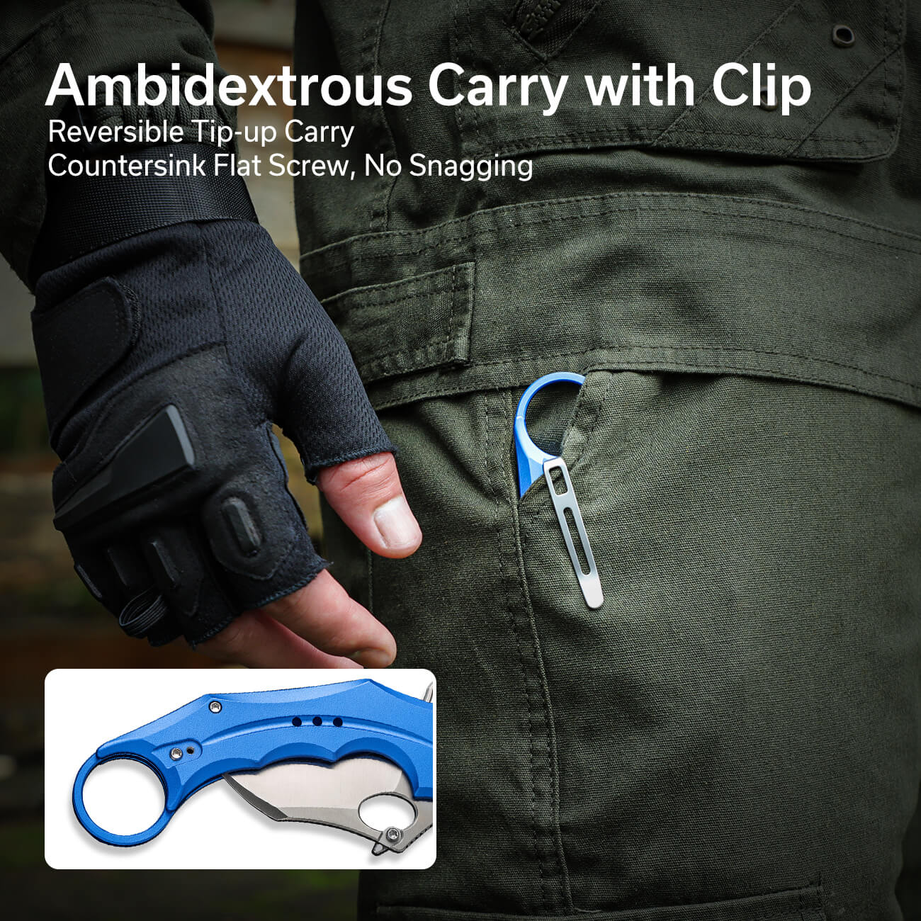 CIVIVI Incisor II Flipper & Thumb Hole & Button Lock Knife Aluminum Handle (2.02" Nitro-V Blade) C16016B-2 - Image 6