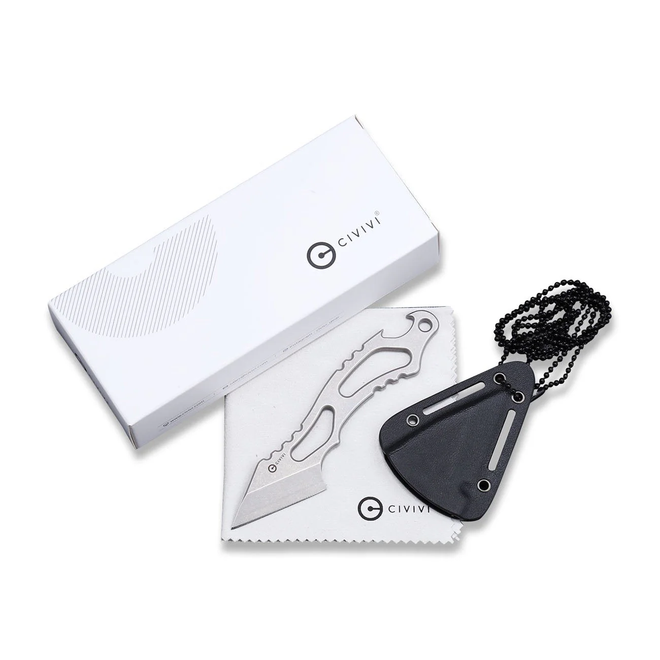 CIVIVI Kiri-EDC Fixed Blade Neck Knife (1.80" 9Cr18MoV Blade) C2001A, With Kydex Sheath - Image 6