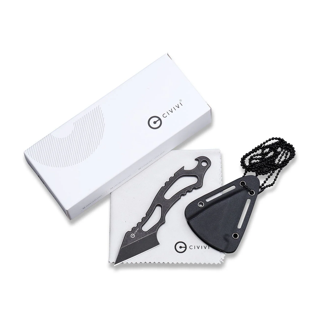 CIVIVI Kiri-EDC Fixed Blade Neck Knife (1.80" 9Cr18MoV Blade) C2001B, With Kydex Sheath - Image 6