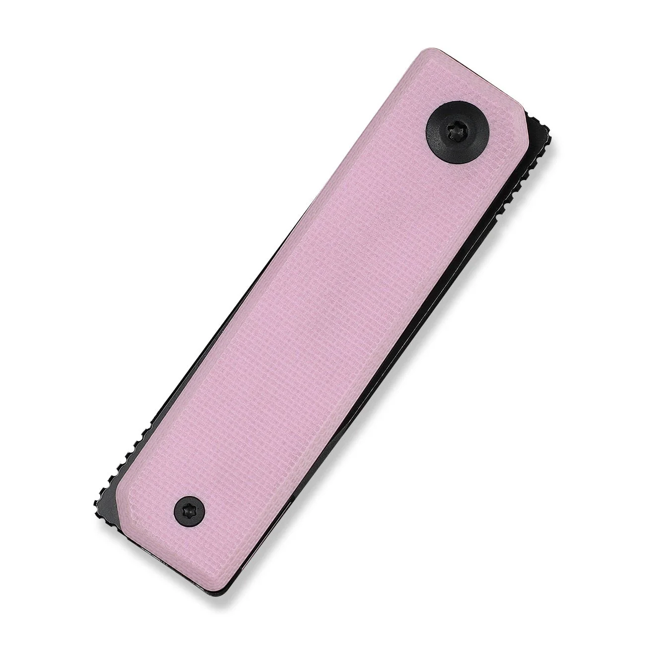 CIVIVI Kukei Front Flipper Knife Powder Pink G10 Handle (2.02" Black Stonewashed Nitro-V Blade) C25036-1, With 1PC Black Leather Sheath - Image 7