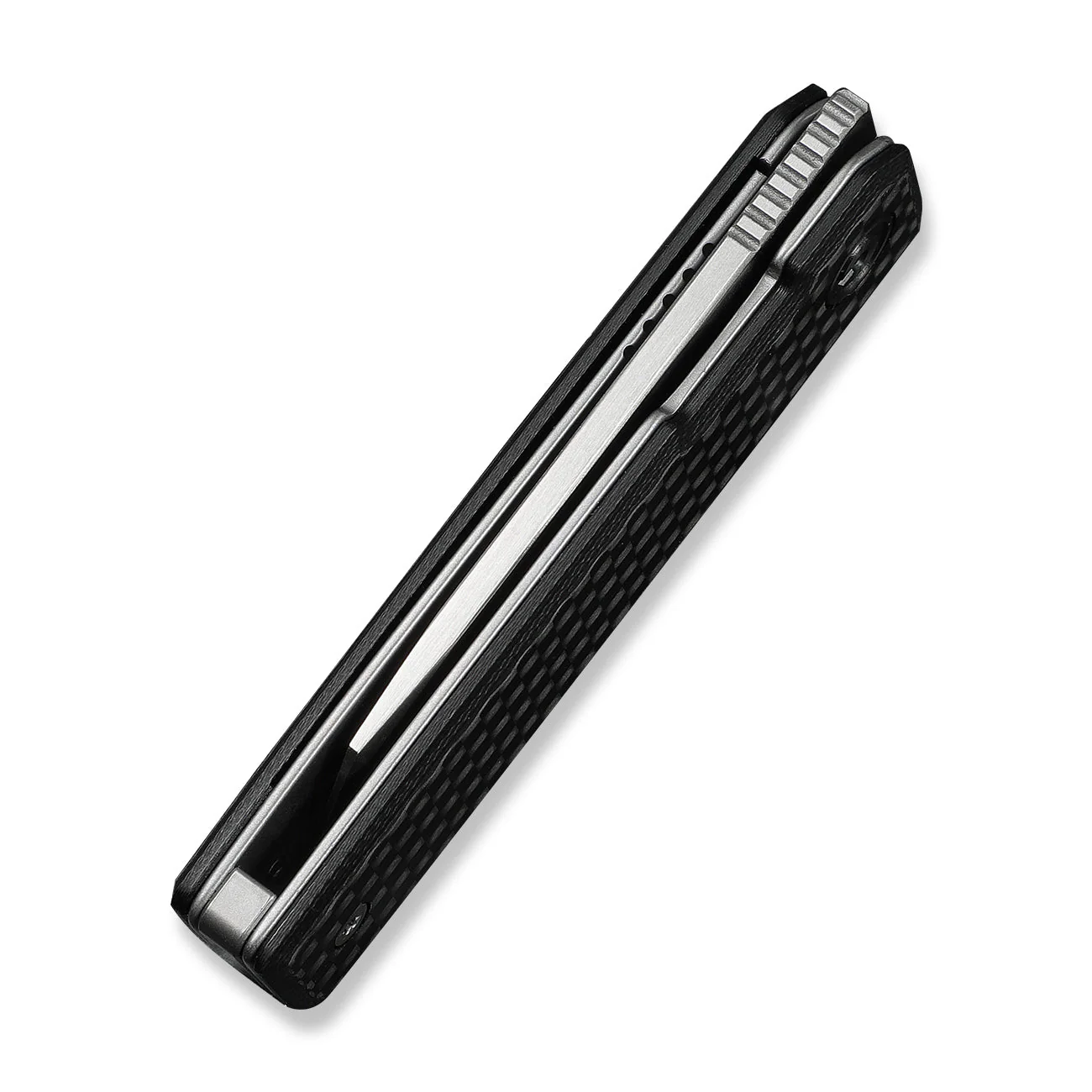 CIVIVI Kukei Front Flipper Knife Twill Carbon Fiber Overlay On Black G10 Handle (2.02" Satin Finished Nitro-V Blade) C25036-4, With 1PC Black Leather Sheath - Image 8
