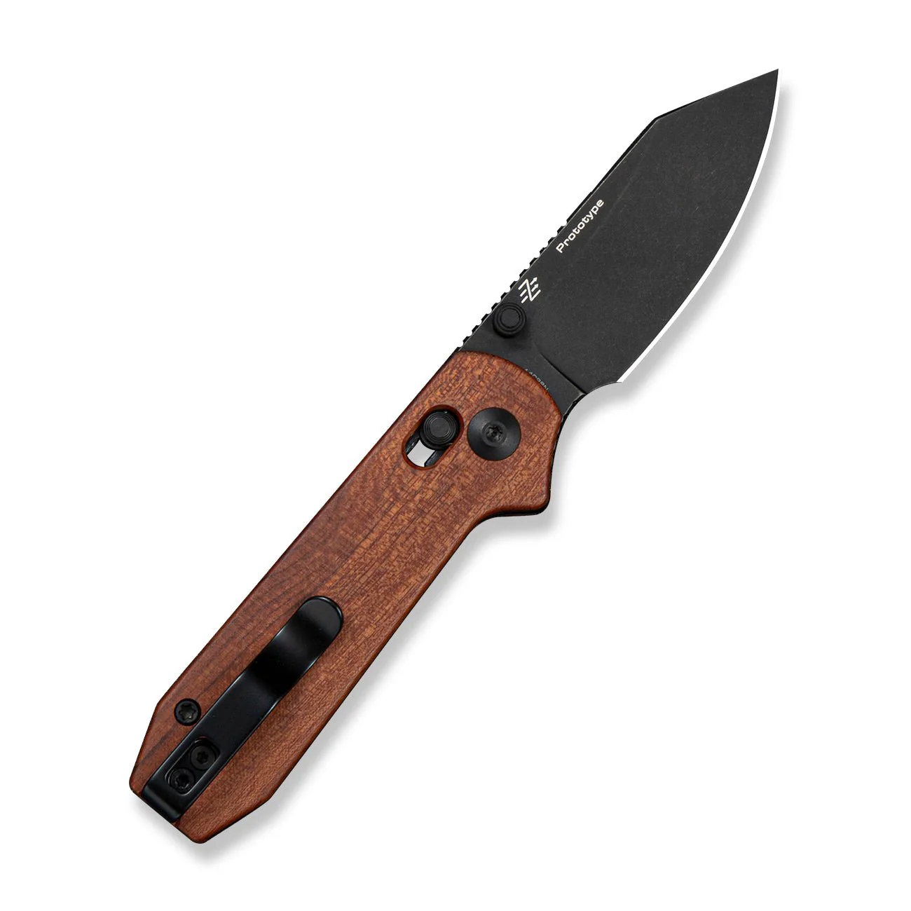 CIVIVI Lil Yonder Thumb Stud & Crossbar Lock Knife Guibourtia Wood Handle (2.44" Black Stonewashed 14C28N Blade) C25025B Sample1 - Image 2