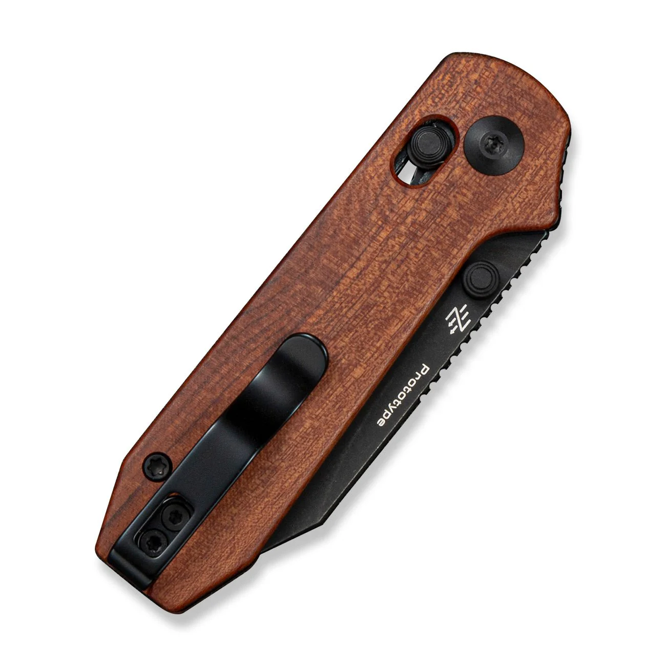 CIVIVI Lil Yonder Thumb Stud & Crossbar Lock Knife Guibourtia Wood Handle (2.44" Black Stonewashed 14C28N Blade) C25025B Sample1 - Image 4