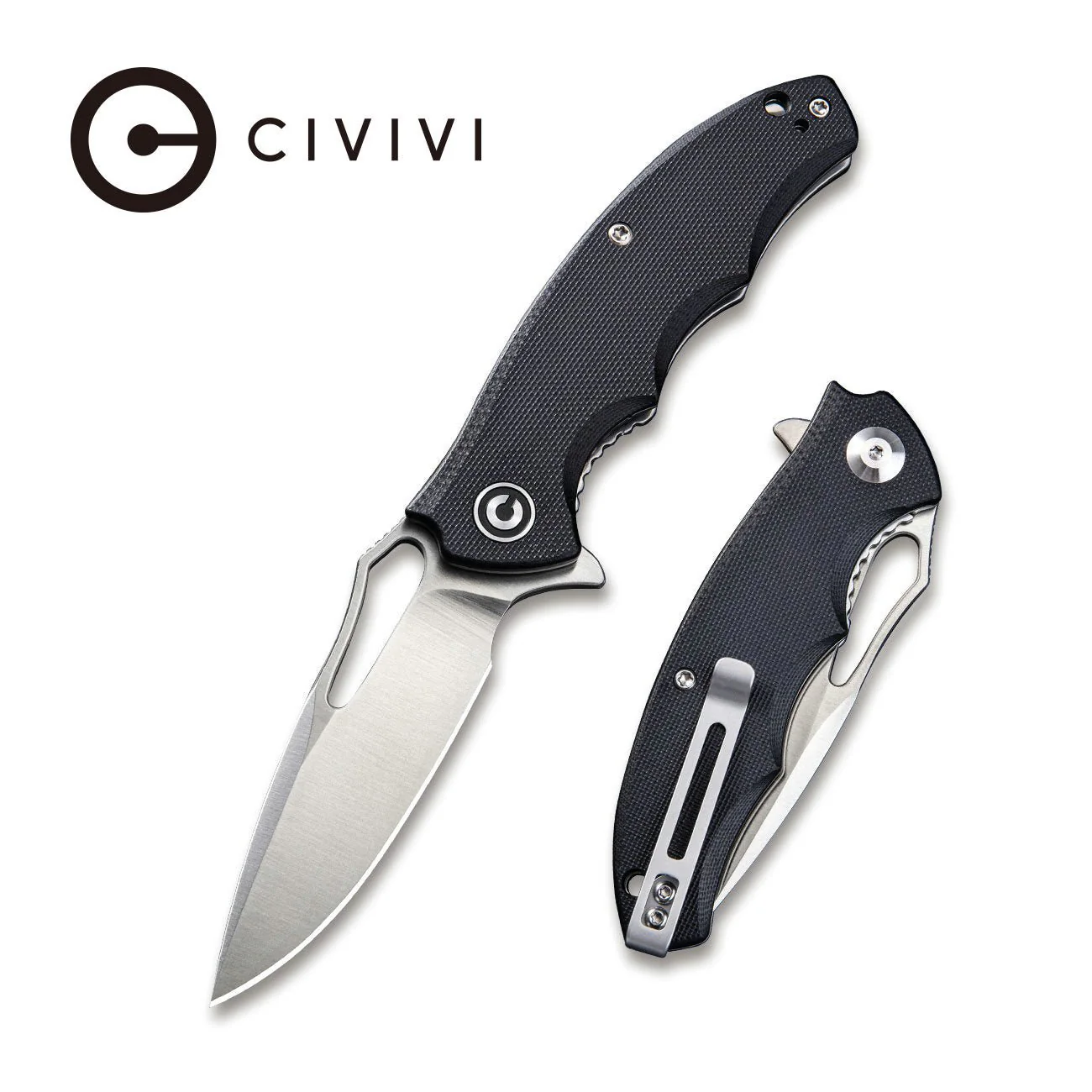 CIVIVI Little Fiend Flipper & Thumb Hole Knife G10 Handle (3.01" D2 Blade) C910C