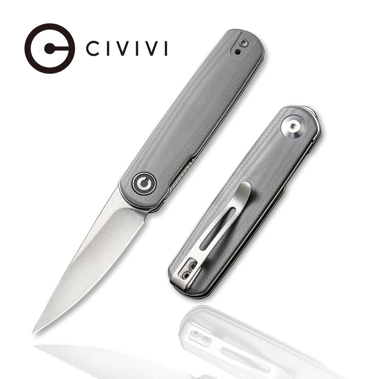 CIVIVI Lumi Top Flipper Knife G10 Handle (2.56" 14C28N Blade) C20024-2