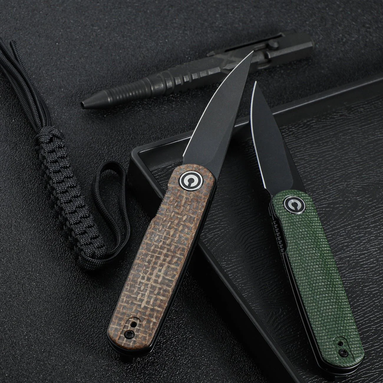 CIVIVI Lumi Top Flipper Pocket Knife Micarta Handle (2.56" 14C28N Blade) C20024-5 - Image 3