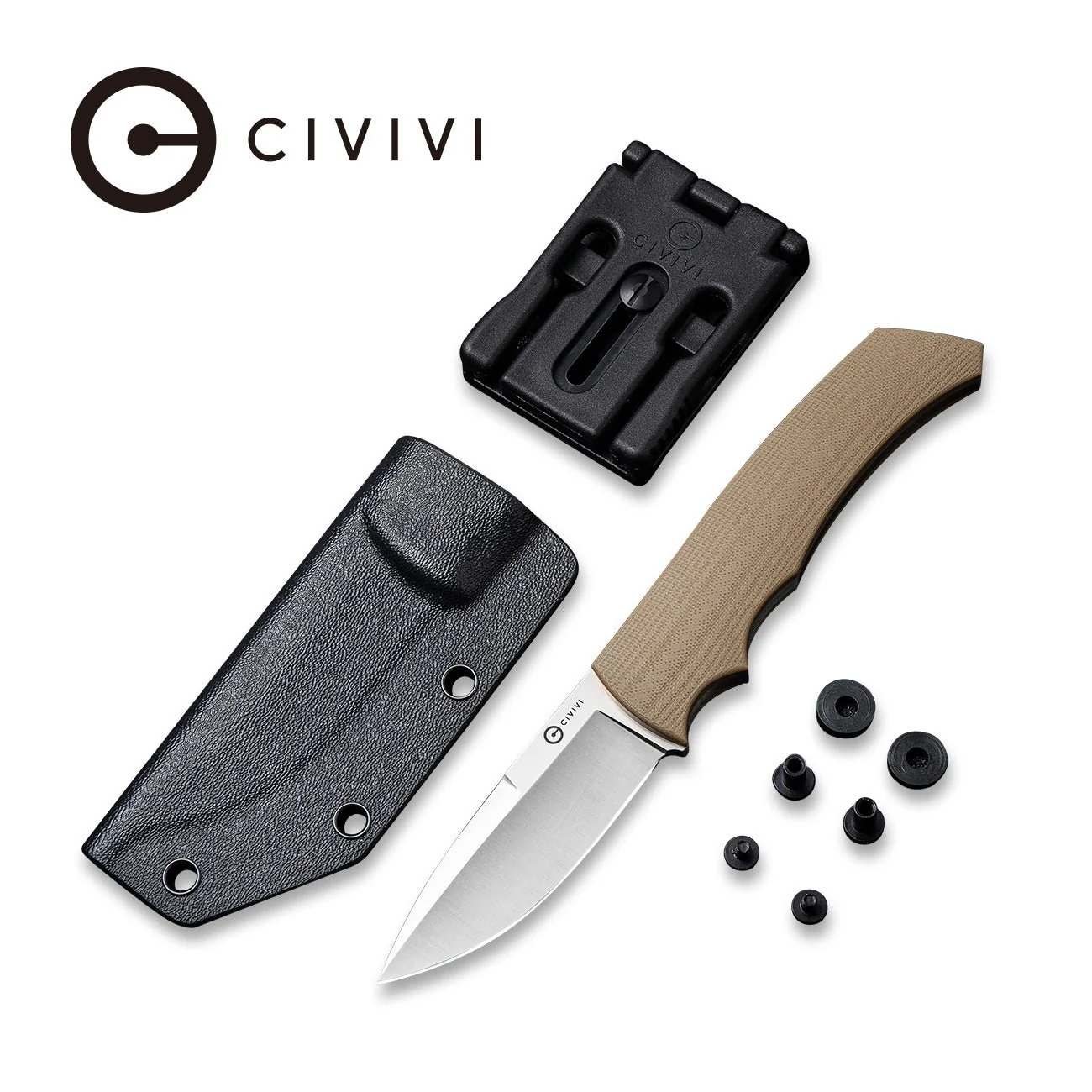 CIVIVI M2 Backup Fixed Blade Knife G10 Handle (3.09" D2 Blade) C2016A