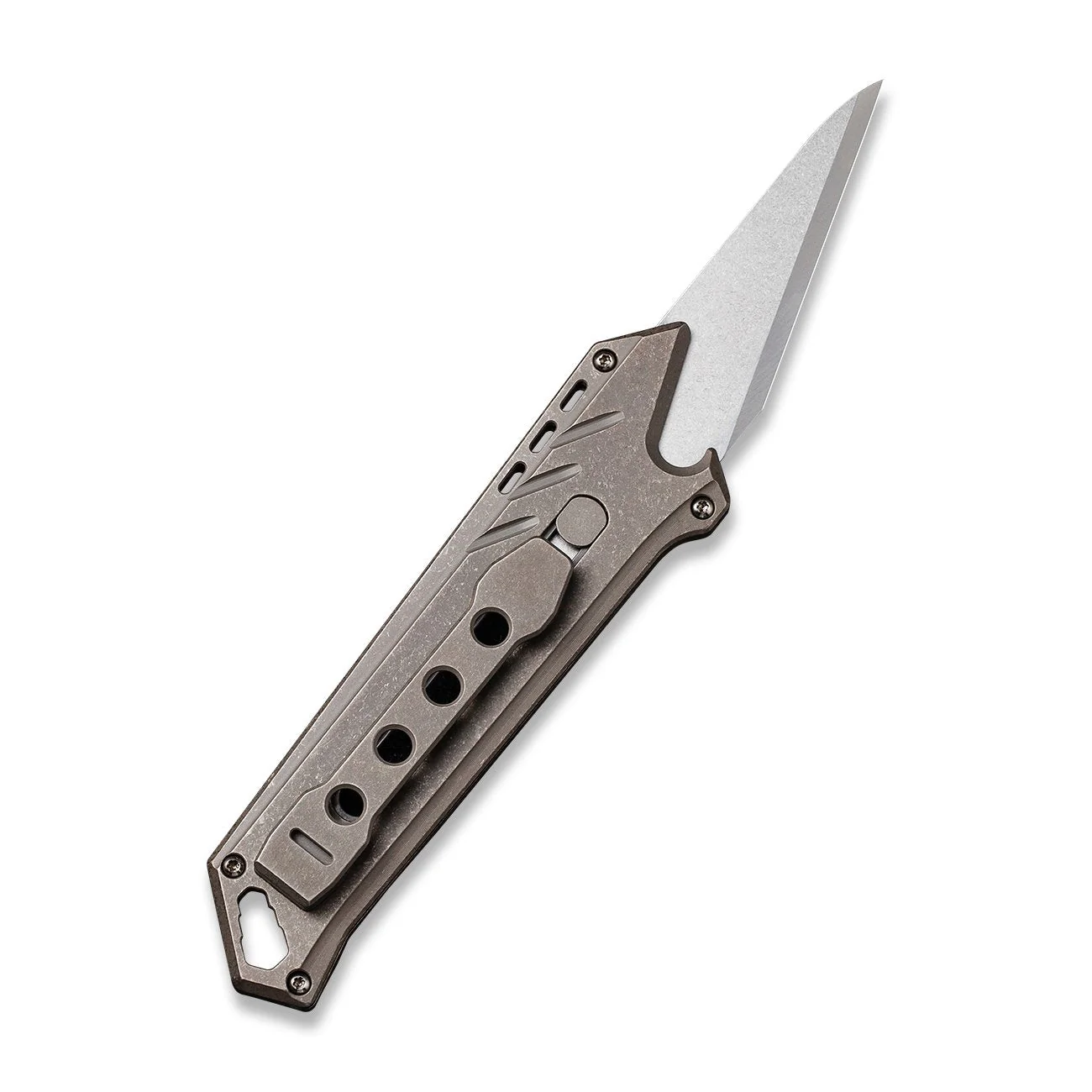 CIVIVI Mandate Utility Knife Titanium Handle (2.12" 1PC Damascus Blade) C2007A, 2PCS 9Cr18MoV Blades - Image 2