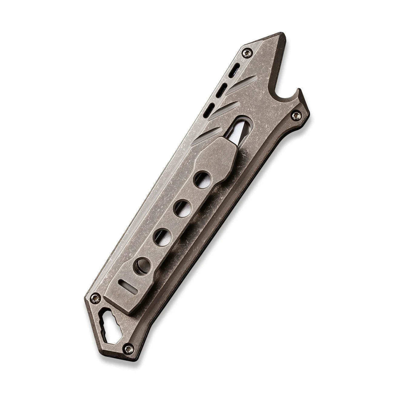 CIVIVI Mandate Utility Knife Titanium Handle (2.12" 1PC Damascus Blade) C2007A, 2PCS 9Cr18MoV Blades - Image 5
