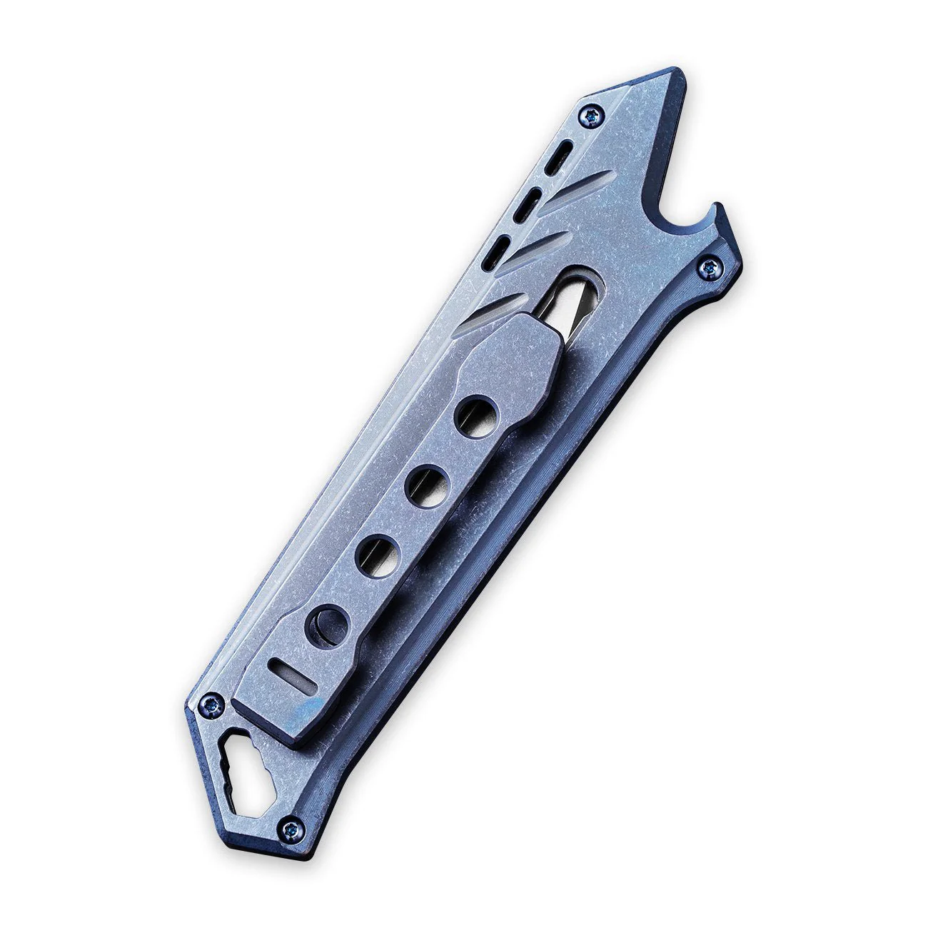 CIVIVI Mandate Utility Knife Titanium Handle (2.12" 1PC Damascus Blade) C2007B, With 2PCS 9Cr18MoV Blades - Image 5