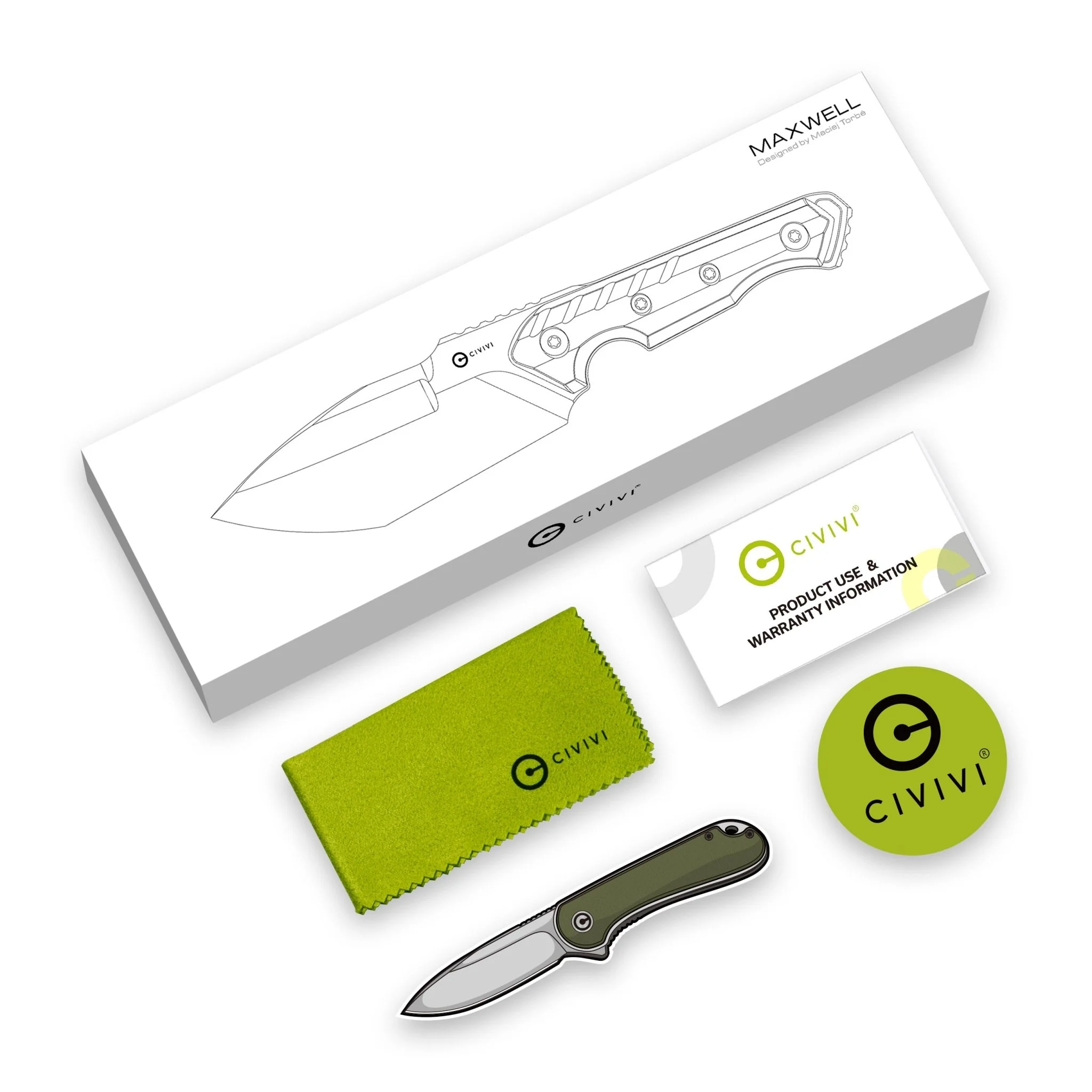 CIVIVI Maxwell Fixed Blade Knife G10 Handle (4.74" D2 Blade) C21040-1 - Image 14