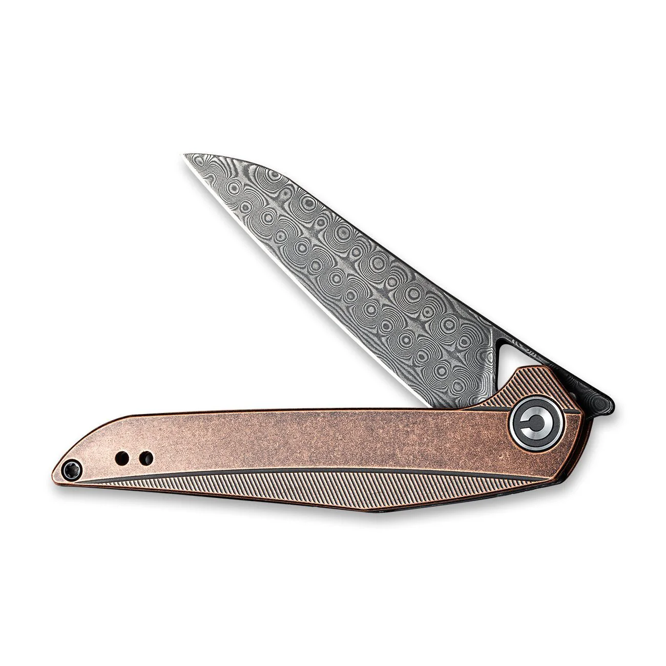 CIVIVI McKenna Front Flipper Knife Copper Handle (2.92" Damascus Blade) C905DS-3 - Image 4