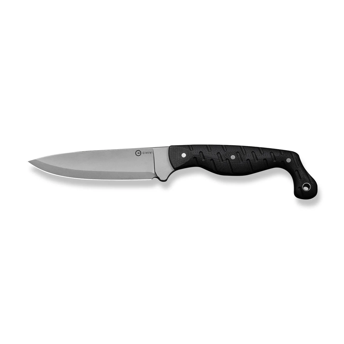 CIVIVI MDRN Hunter Fixed Blade Knife Black G10 Handle (4.12" Stonewashed Nitro-V Blade) C23078-1, With 1PC Black Kydex Sheath & 2PCS Black Straps - Image 13
