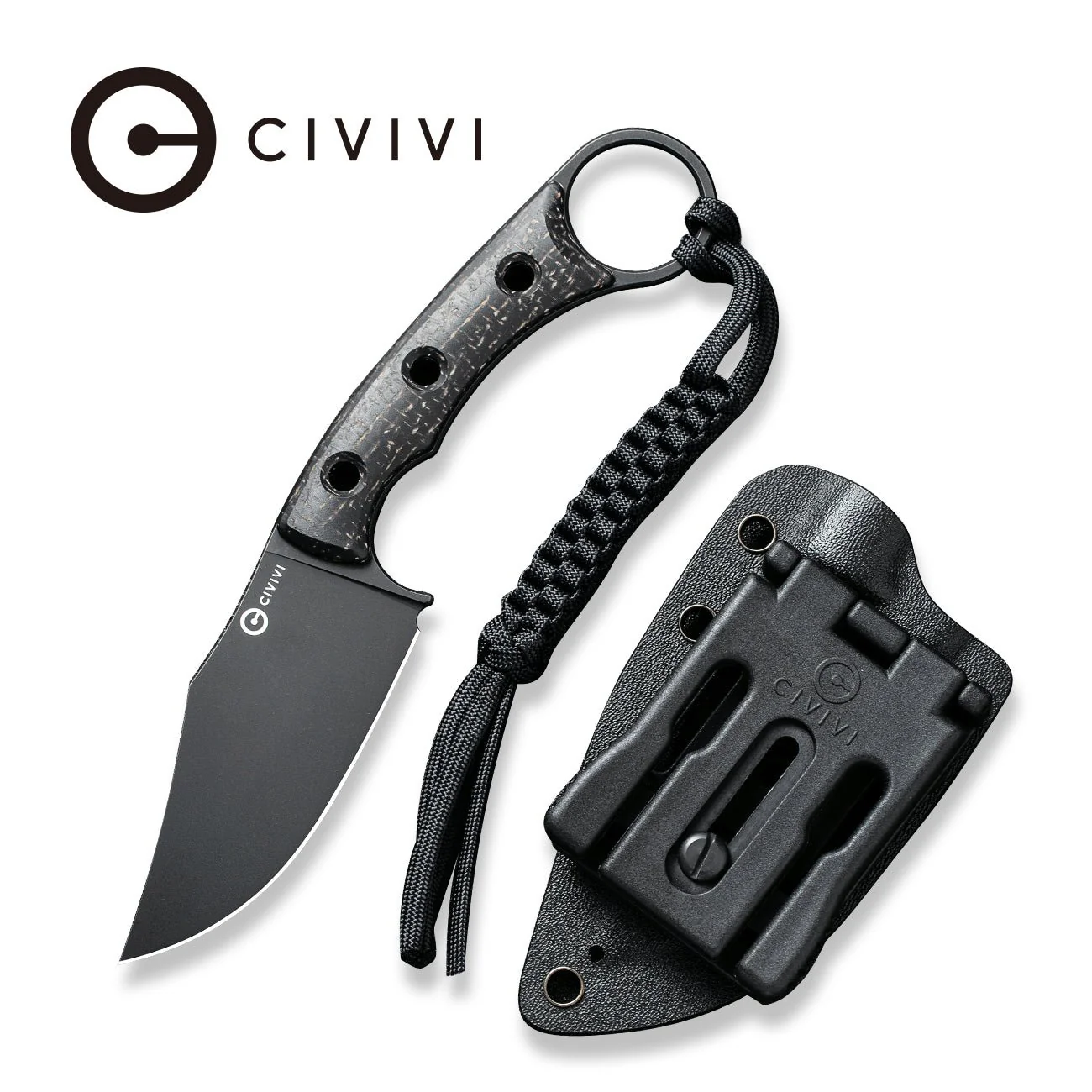 CIVIVI Midwatch Fixed Blade Knife Micarta Handle (3.39" N690 Blade) C20059B-1
