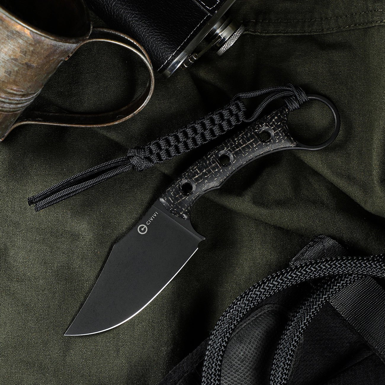 CIVIVI Midwatch Fixed Blade Knife Micarta Handle (3.39" N690 Blade) C20059B-1 - Image 3