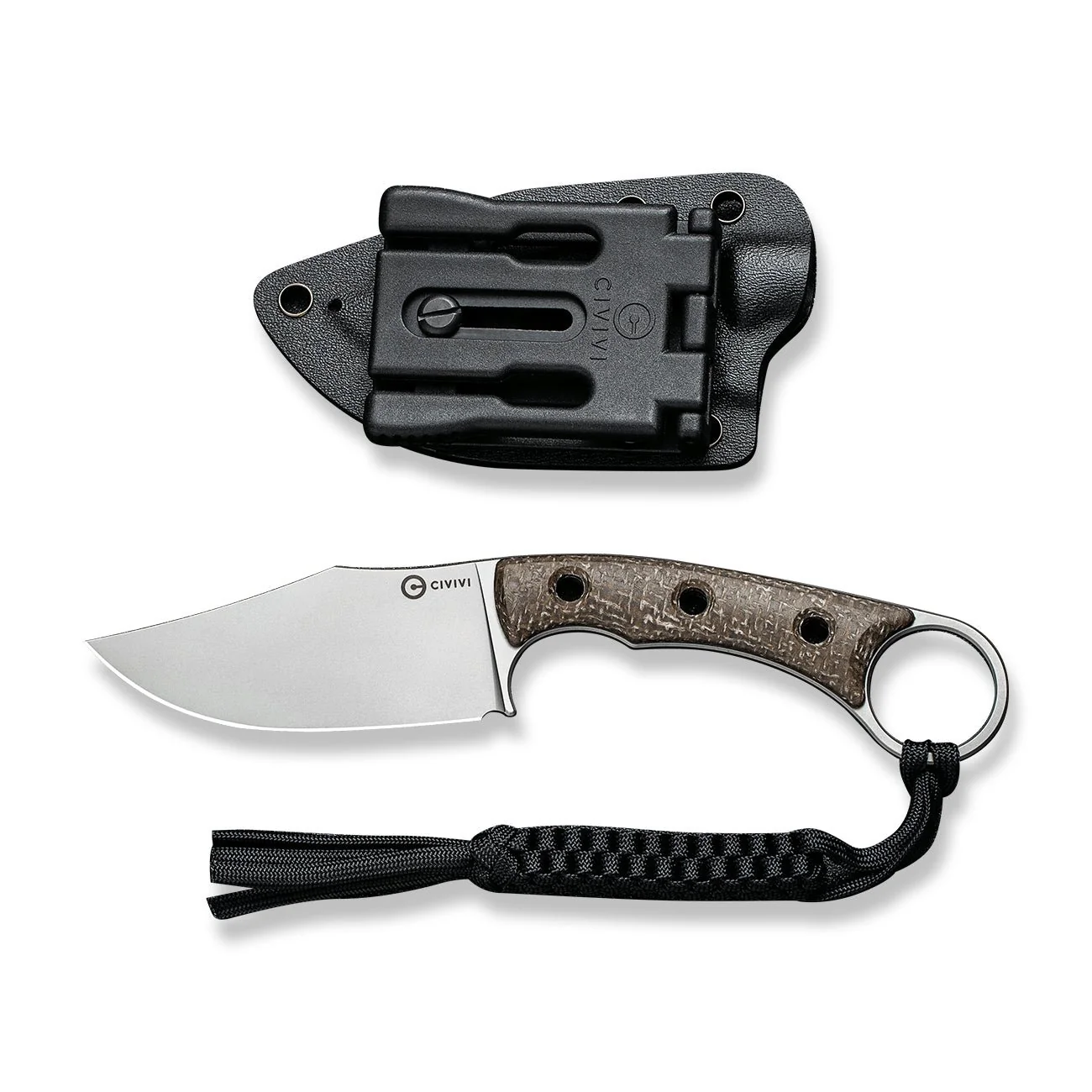 CIVIVI Midwatch Fixed Blade Knife Micarta Handle (3.39" N690 Blade) C20059B-2 - Image 12
