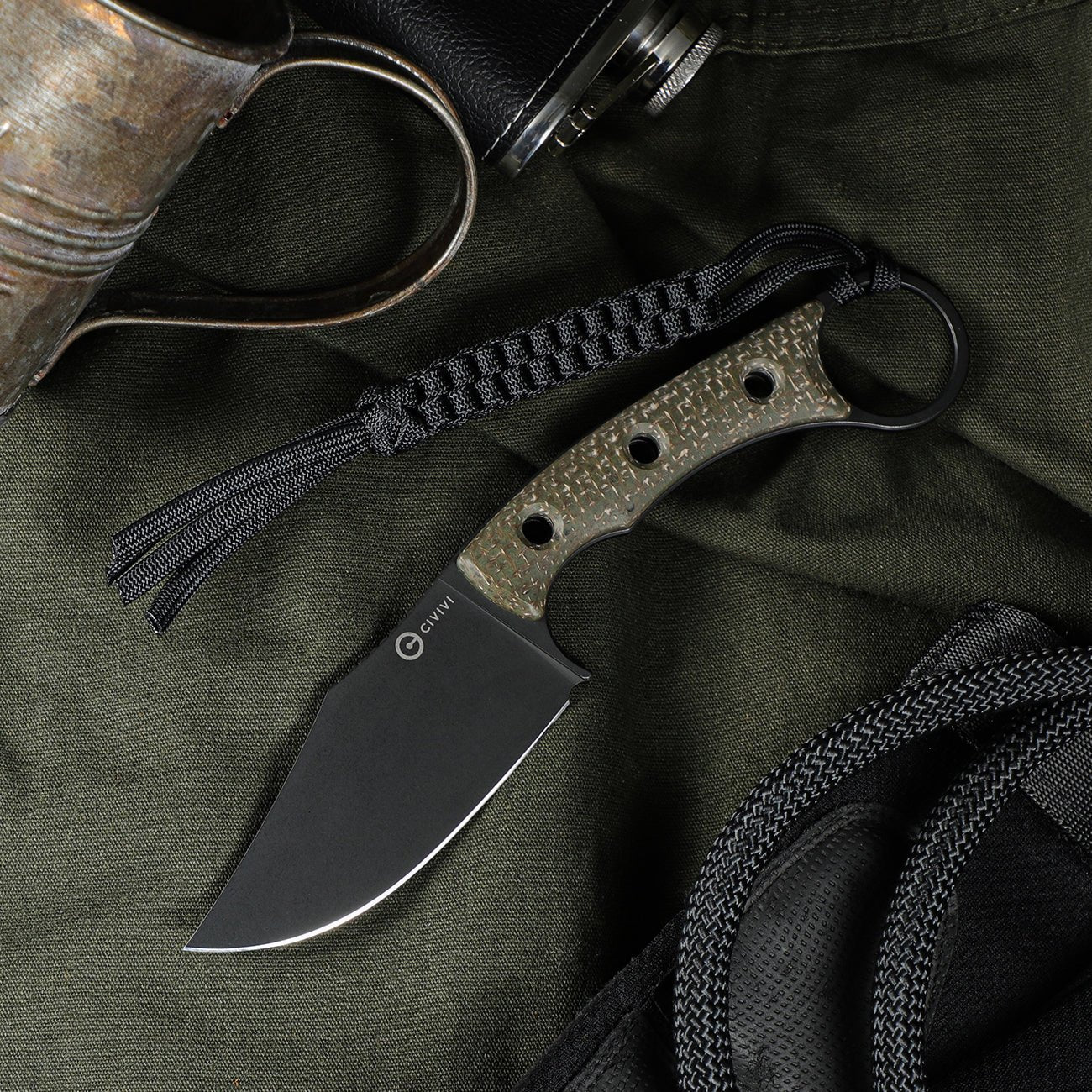 CIVIVI Midwatch Fixed Blade Knife Micarta Handle (3.39" N690 Blade) C20059B-3 - Image 3