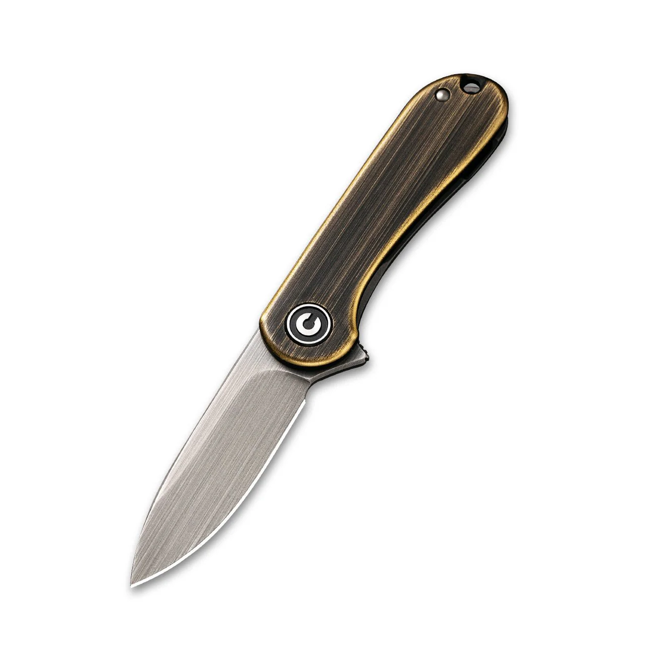 CIVIVI Mini Elementum Flipper Knife Brass Handle (1.83" 14C28N Blade) C18062Q-1 - Image 2