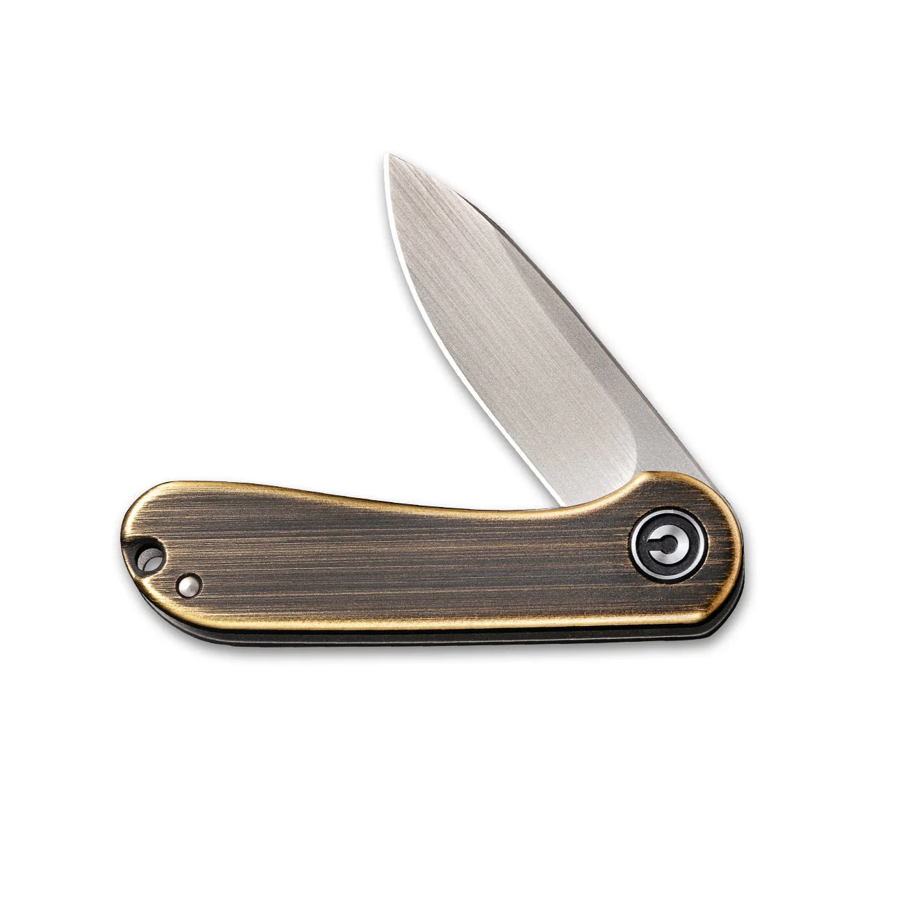 CIVIVI Mini Elementum Flipper Knife Brass Handle (1.83" 14C28N Blade) C18062Q-1 - Image 4