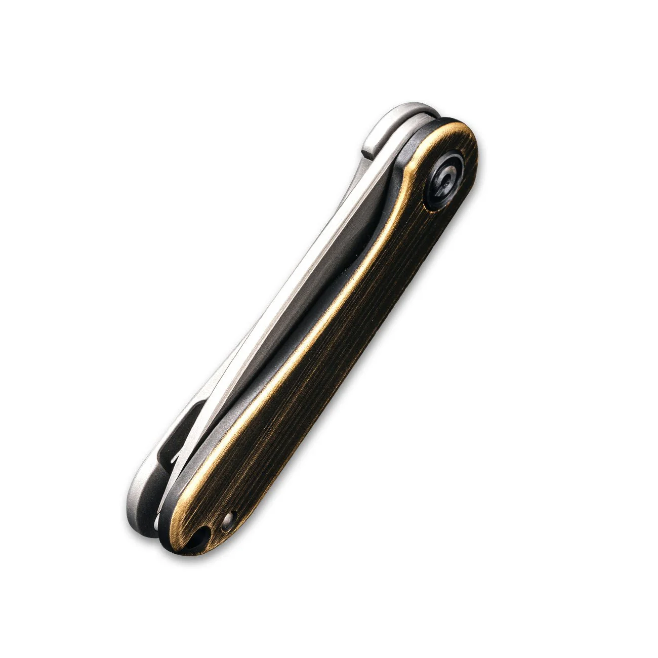 CIVIVI Mini Elementum Flipper Knife Brass Handle (1.83" 14C28N Blade) C18062Q-1 - Image 7