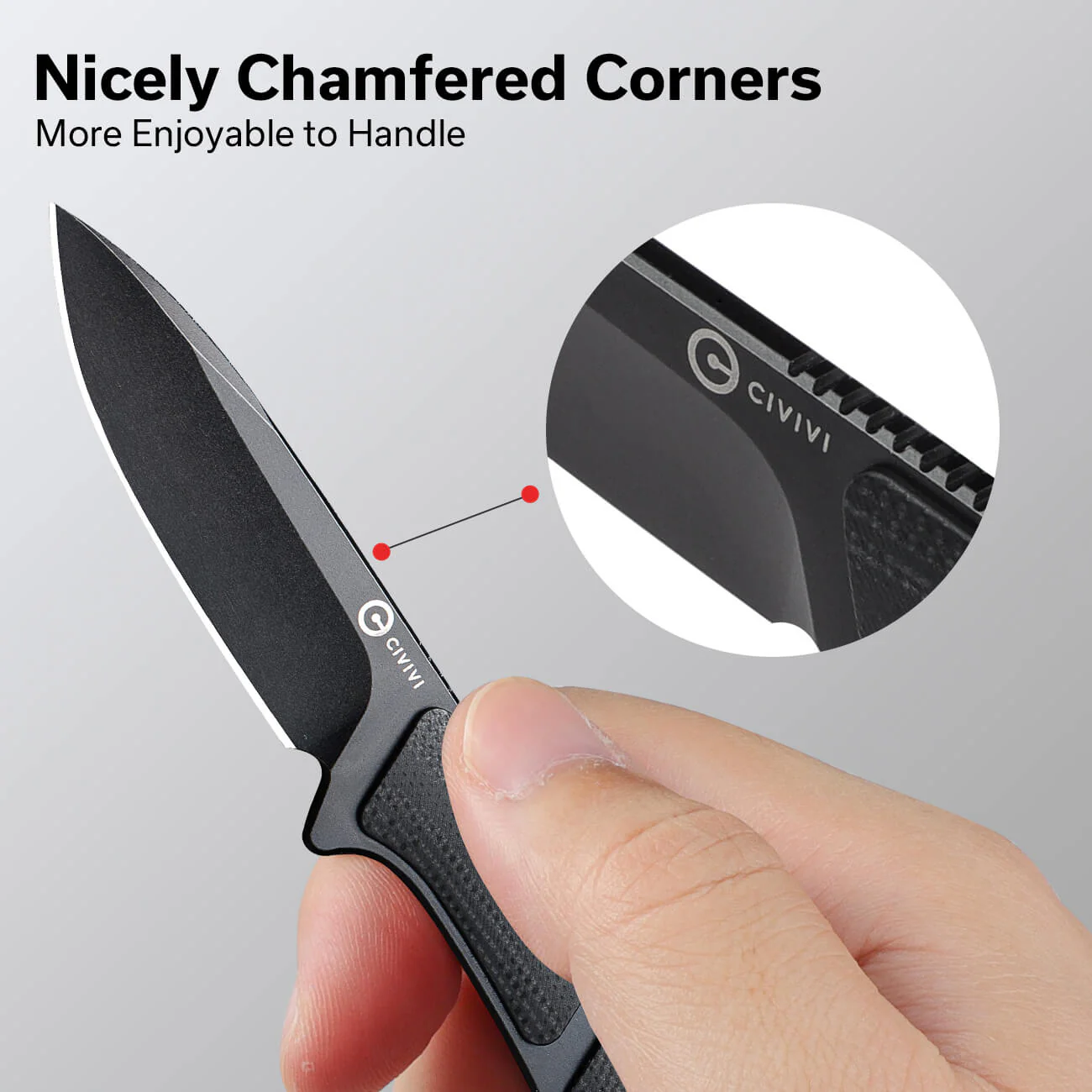 CIVIVI Mini Elementum Fixed Blade Knife G10 Handle (2.24" Nitro-V Blade) C23010-1 - Image 6