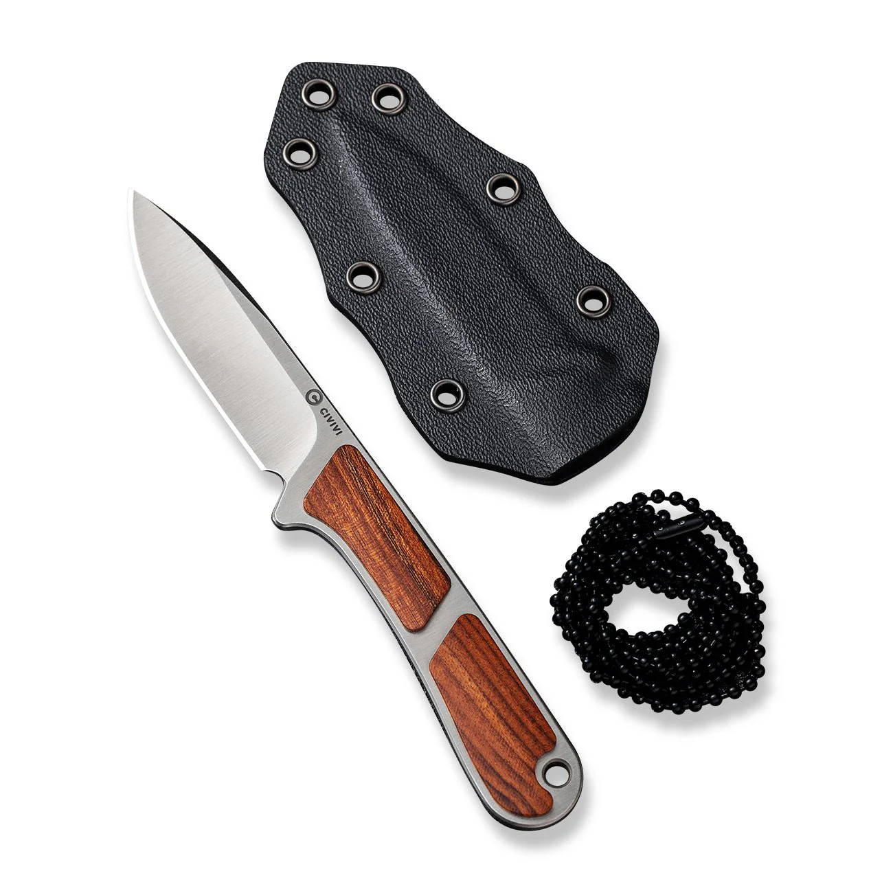 CIVIVI Mini Elementum Fixed Blade Knife Wood Handle (2.24" Nitro-V Blade) C23010-4 - Image 9