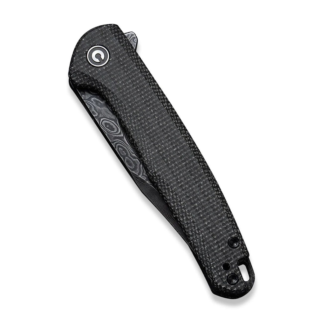 CIVIVI Mini Sandbar Flipper Knife Micarta Handle (2.95" Damascus Blade) C20011-DS1 - Image 5