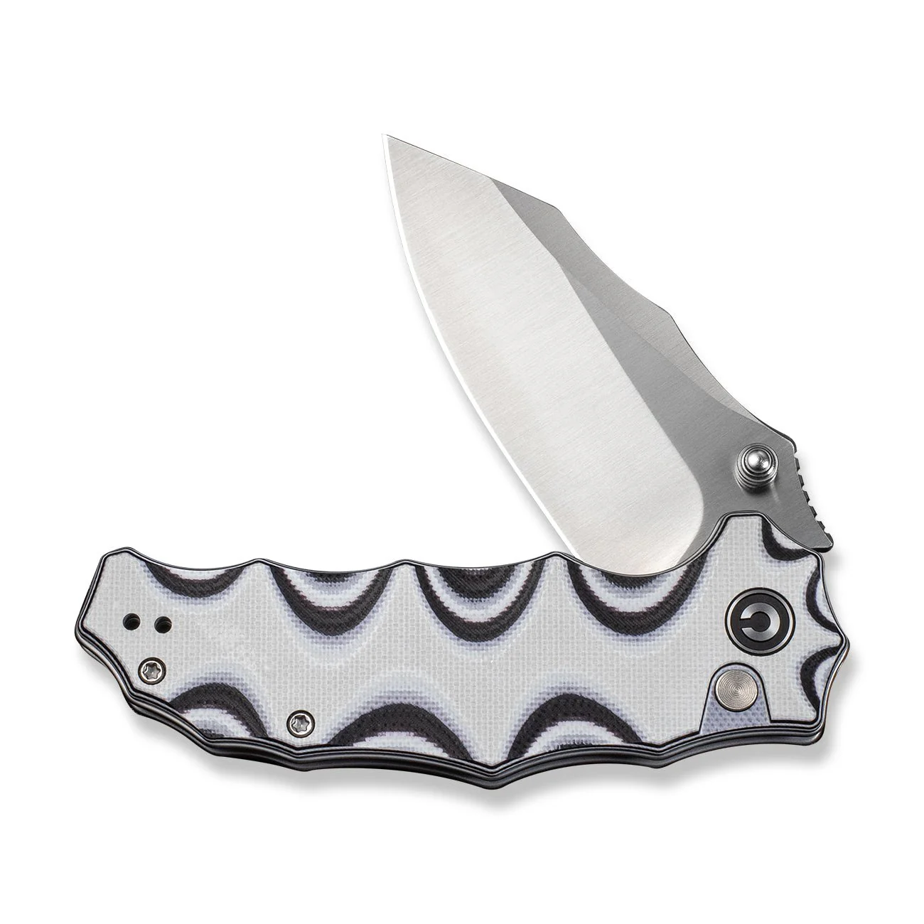 CIVIVI Natterjack Flipper & Thumb Stud & Button Lock Knife G10 Handle (3.19" 14C28N Blade) C24028-3 - Image 9