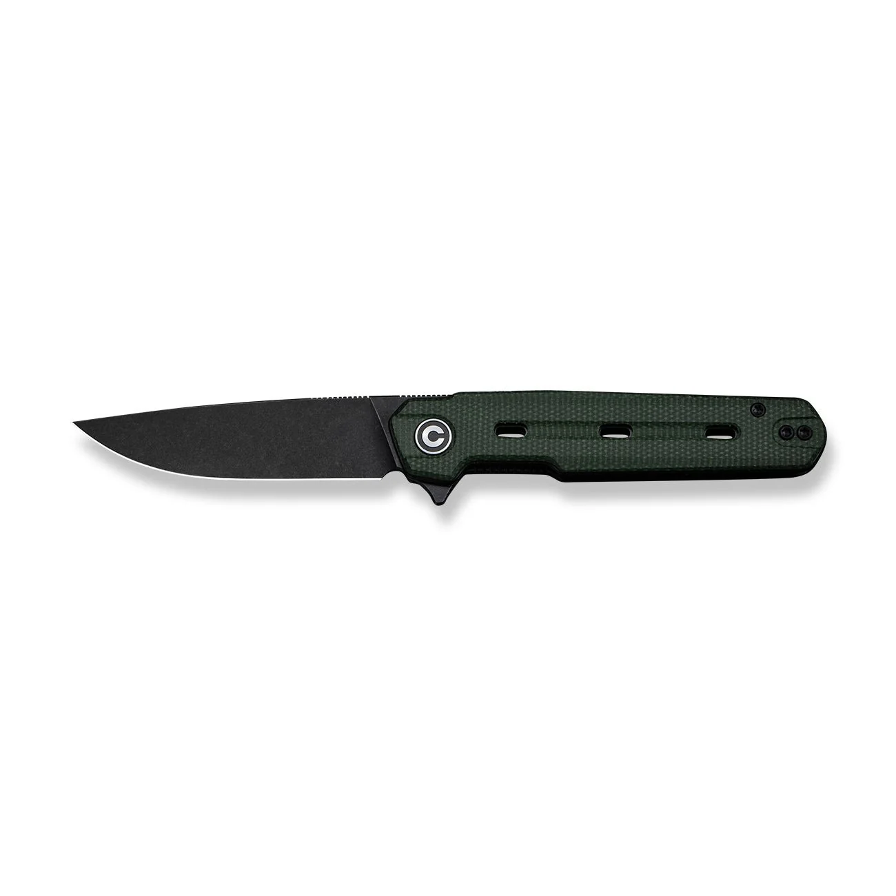 CIVIVI Navo Flipper Knife Green Canvas Micarta Handle (3.25" Black Stonewashed Nitro-V Blade) C25015A-2 - Image 10