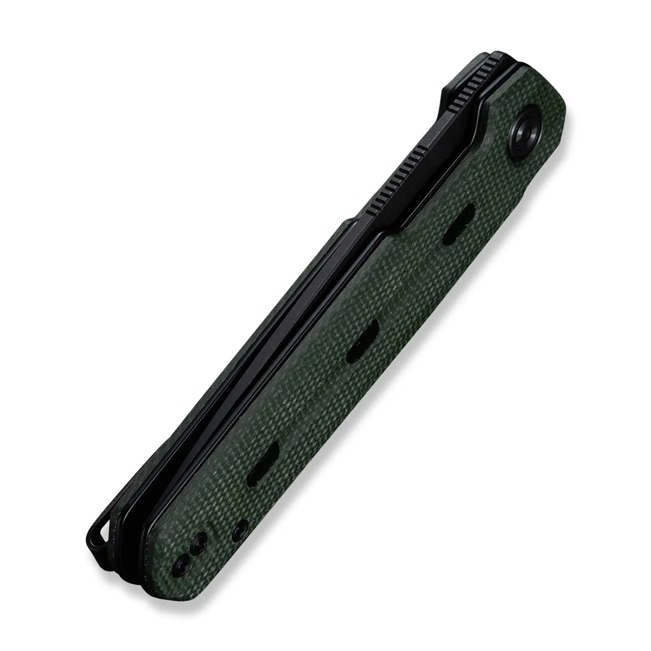 CIVIVI Navo Flipper Knife Green Canvas Micarta Handle (3.25" Black Stonewashed Nitro-V Blade) C25015A-2 - Image 14