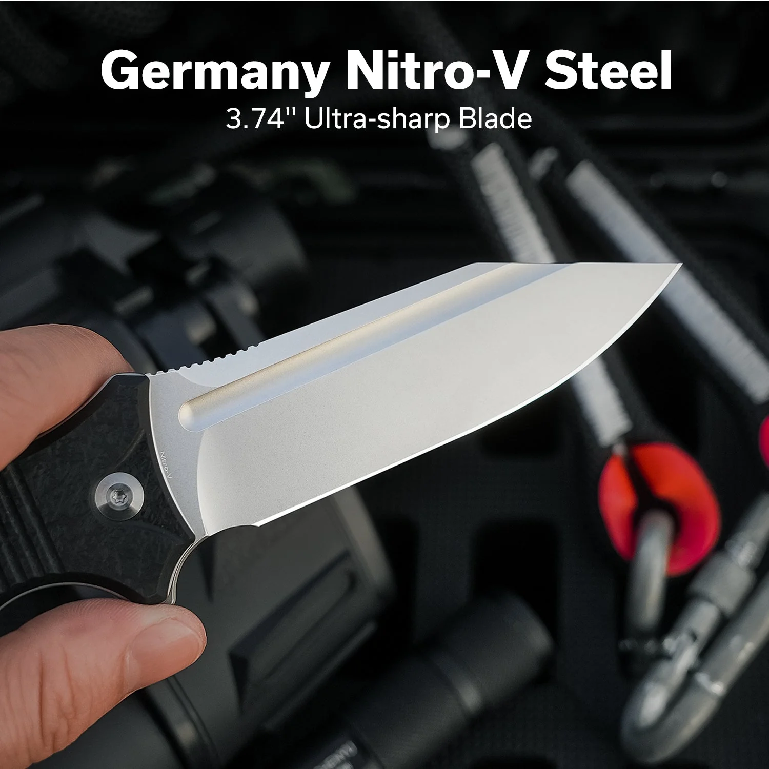 CIVIVI Neurohaptic Flipper & Button Lock Knife G10 Handle (3.74" Nitro-V Blade) C23080-2 - Image 3