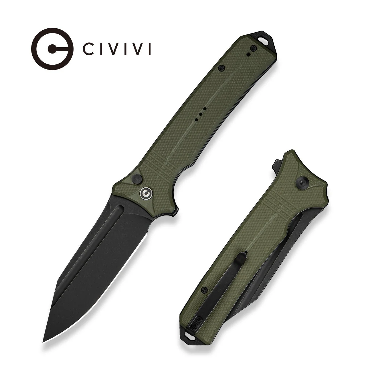 CIVIVI Neurohaptic Flipper & Button Lock Knife G10 Handle (3.74" Nitro-V Blade) C23080-3