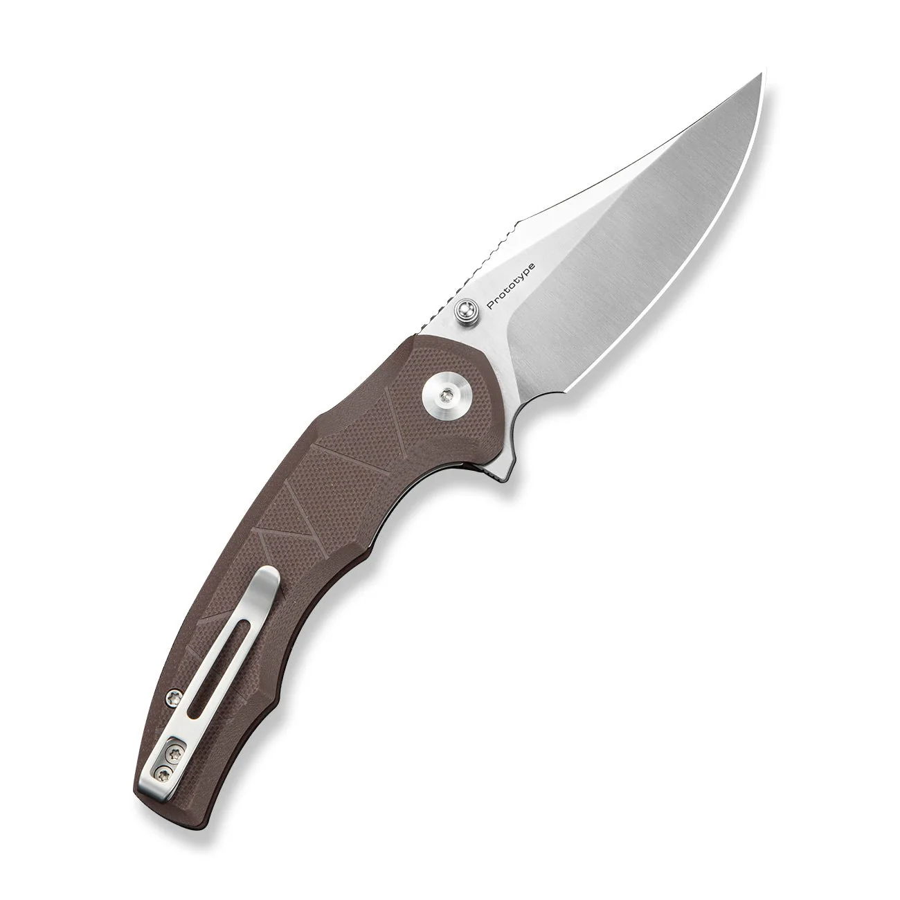 CIVIVI Nithyra Flipper & Thumb Stud Knife Brown G10 Handle (3.27" Satin Finished 14C28N Blade) C25051 Sample2 - Image 2