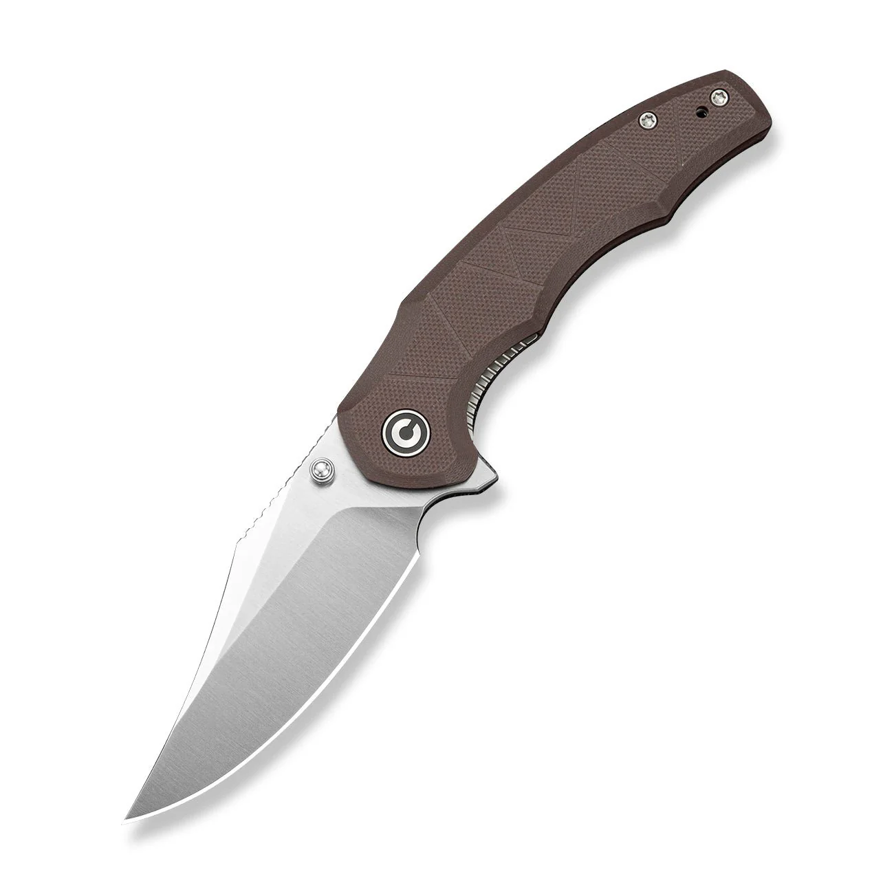 CIVIVI Nithyra Flipper & Thumb Stud Knife Brown G10 Handle (3.27" Satin Finished 14C28N Blade) C25051 Sample2 - Image 3