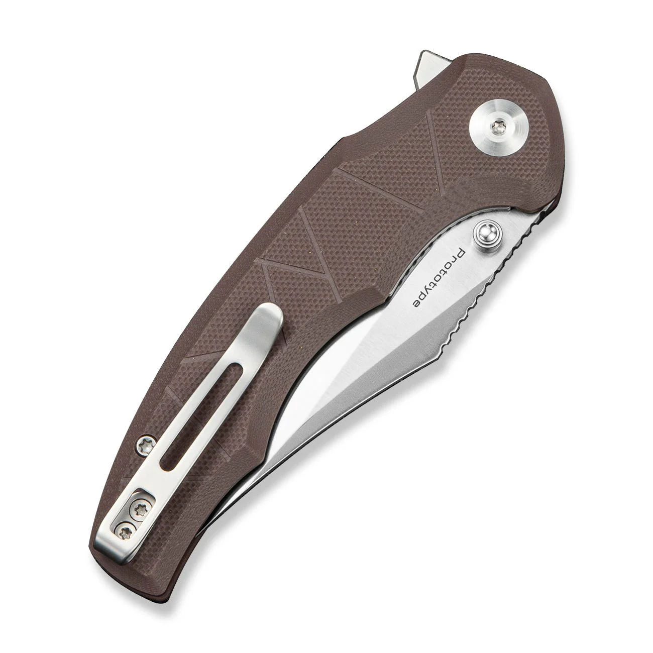 CIVIVI Nithyra Flipper & Thumb Stud Knife Brown G10 Handle (3.27" Satin Finished 14C28N Blade) C25051 Sample2 - Image 4