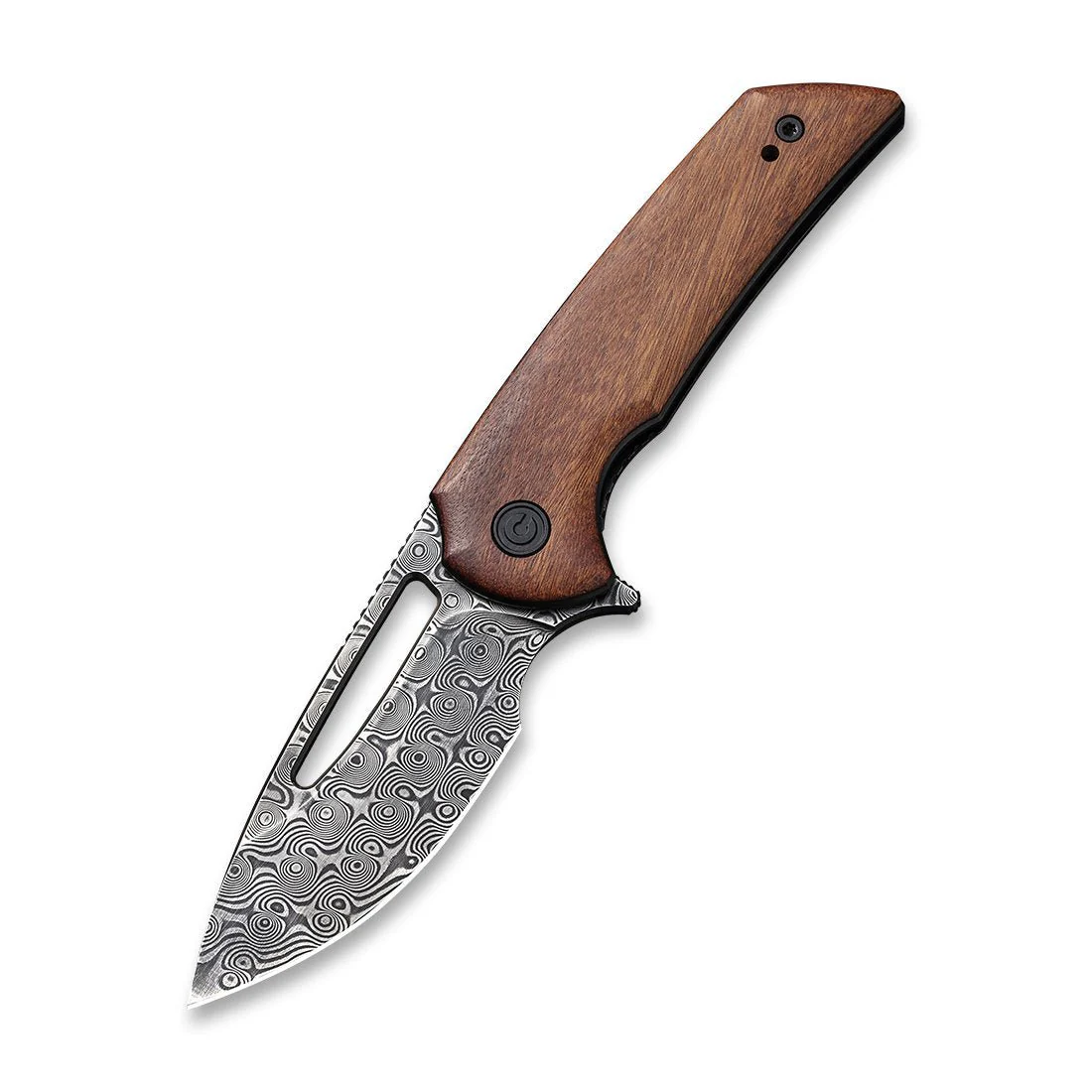CIVIVI Odium Flipper & Thumb Hole Knife Wood Handle (2.65" Damascus Blade) C2010DS-1 - Image 3