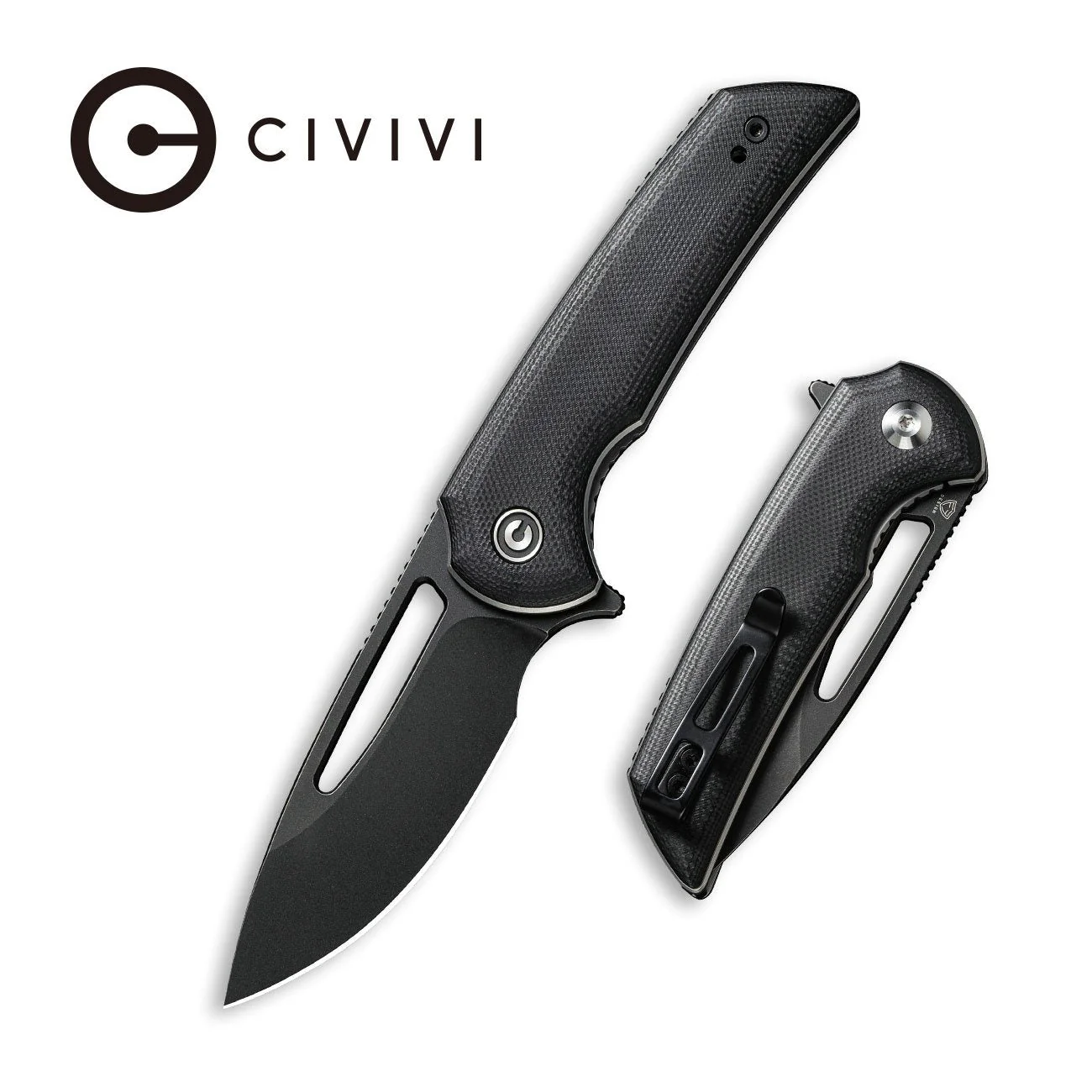 CIVIVI Odium & Thumb Hole Flipper Knife G10 Handle (2.65" D2 Blade) C2010E