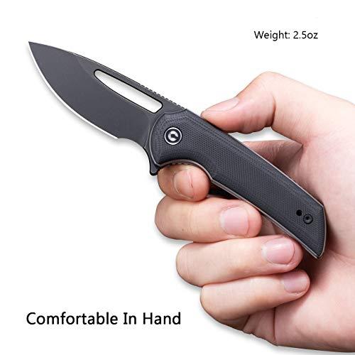 CIVIVI Odium & Thumb Hole Flipper Knife G10 Handle (2.65" D2 Blade) C2010E - Image 4