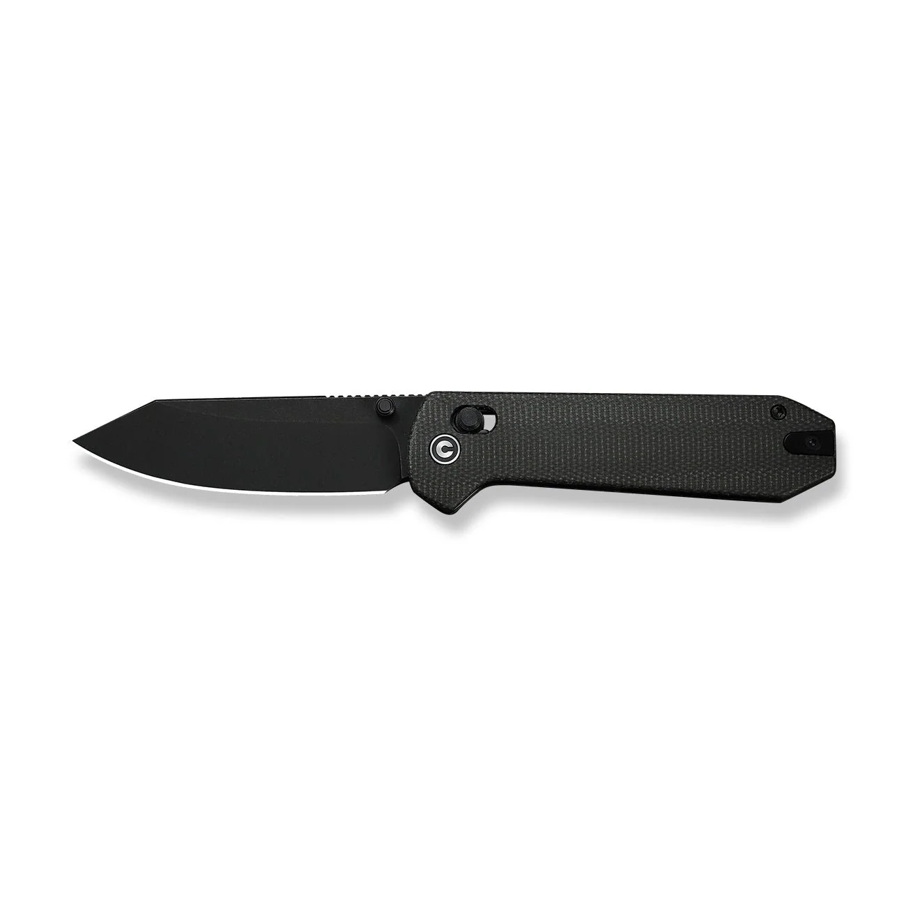 CIVIVI Over Yonder Thumb Stud & Crossbar Lock Knife Dark Green Canvas Micarta Handle (3.35" Black Stonewashed 14C28N Blade) C25027-1 - Image 4