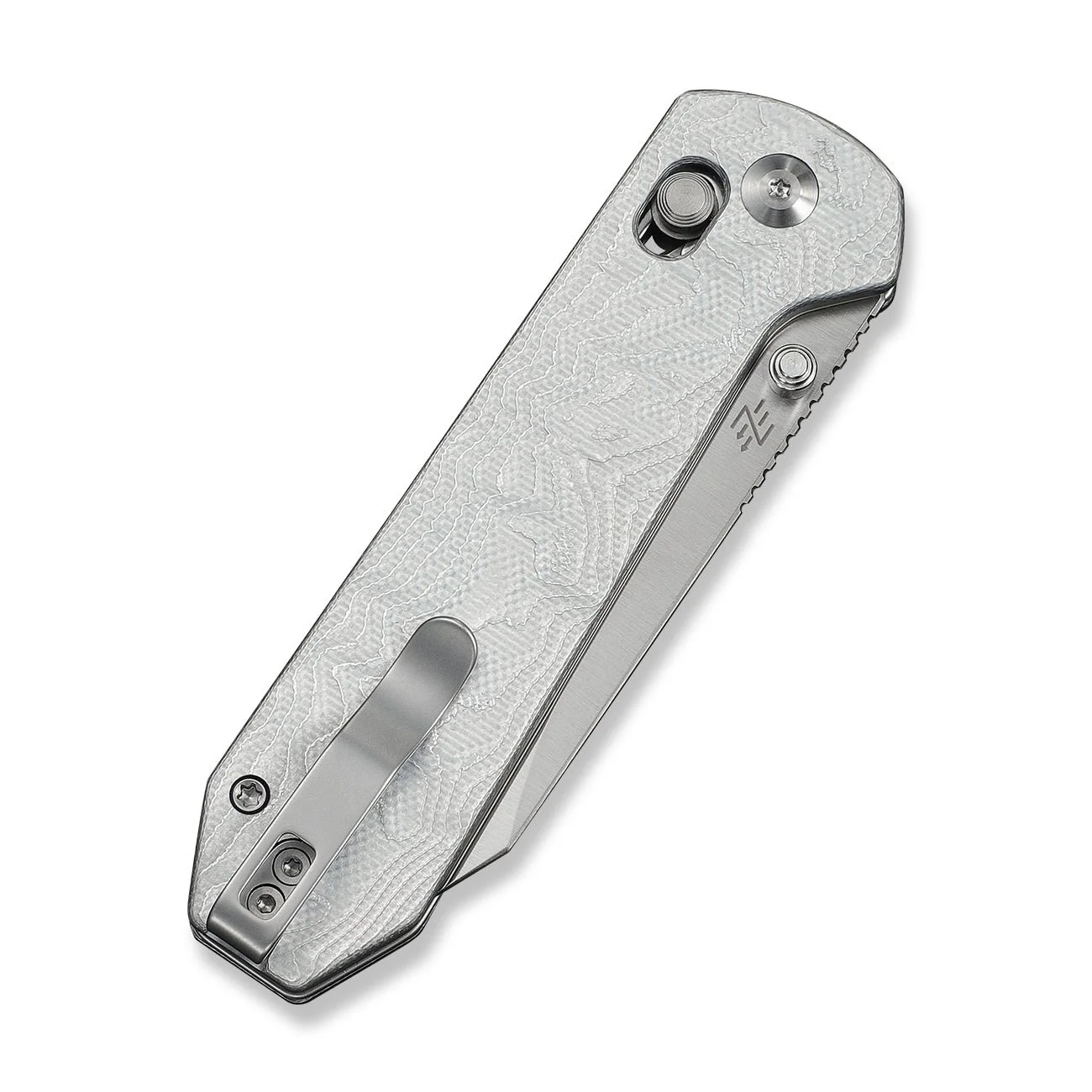 CIVIVI Over Yonder Thumb Stud & Crossbar Lock Knife G10 With Aluminum Foil Handle (3.35" Satin Finished 14C28N Blade) C25027-2 - Image 7