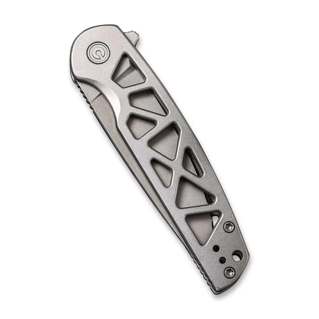 CIVIVI Perf Flipper Knife Stainless Steel Handle (3.12" Nitro-V Blade) C20006-A - Image 5