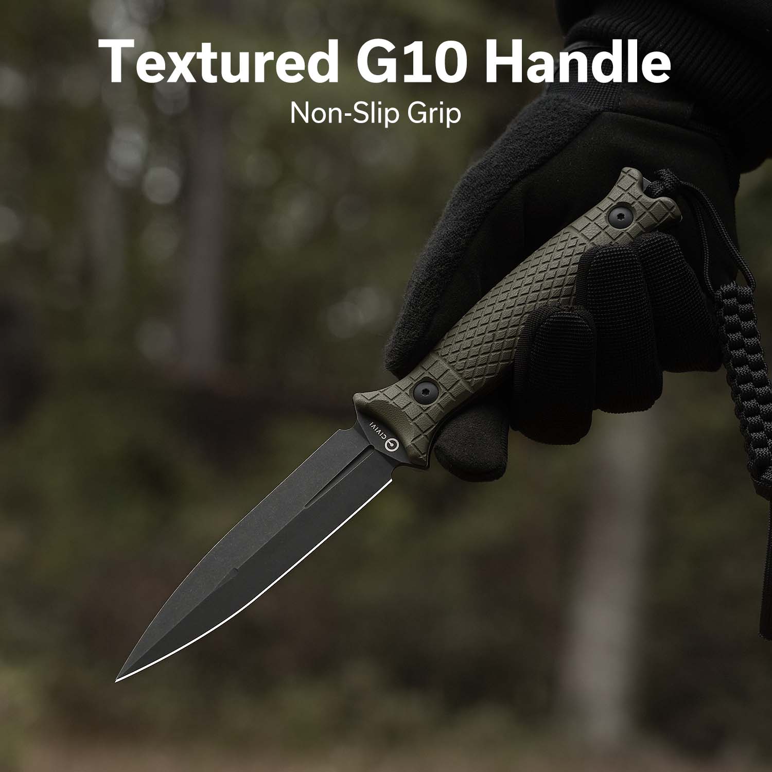 CIVIVI Perfrico Fixed Blade Knife G10 Handle (4.49" 14C28N Blade) C23026-2 - Image 3