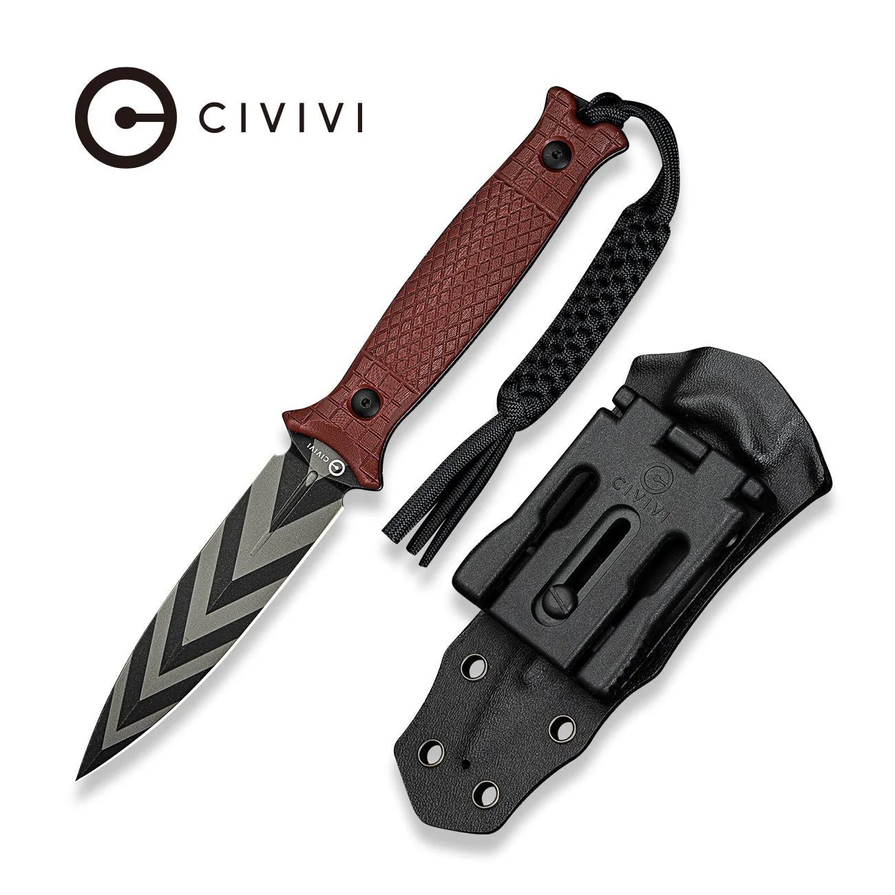 CIVIVI Perfrico Fixed Blade Knife G10 Handle (4.49" 14C28N Blade) C23026-3