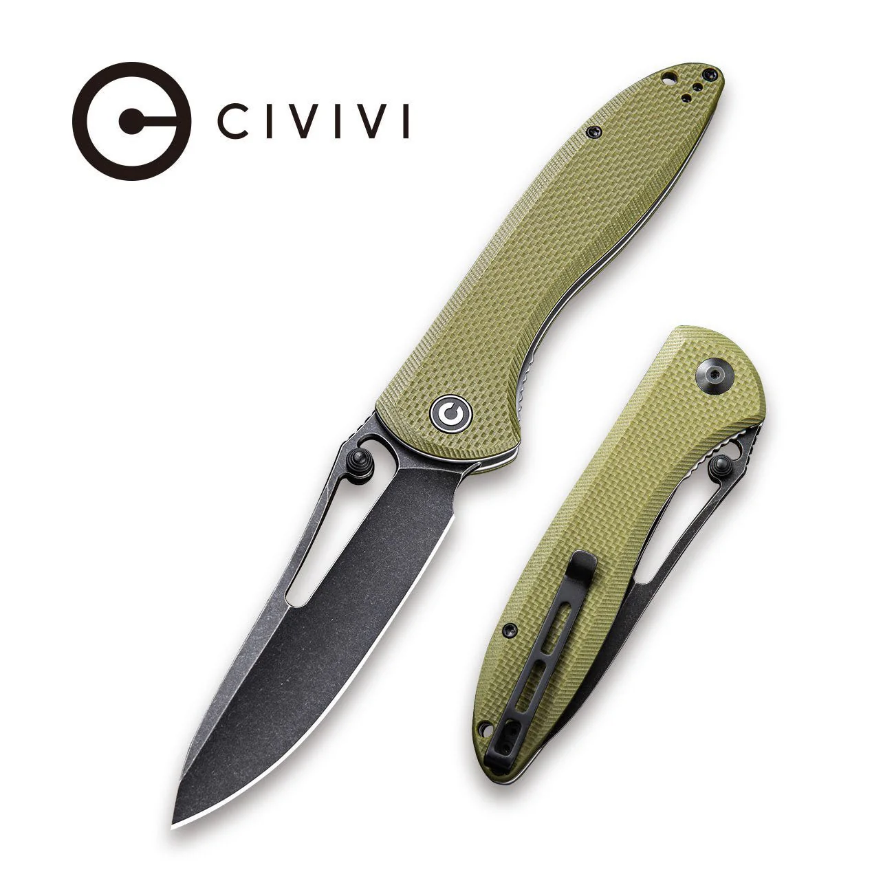 CIVIVI Picaro Thumb Stud & Thumb Hole Knife G10 Handle (3.94" D2 Blade) C916A